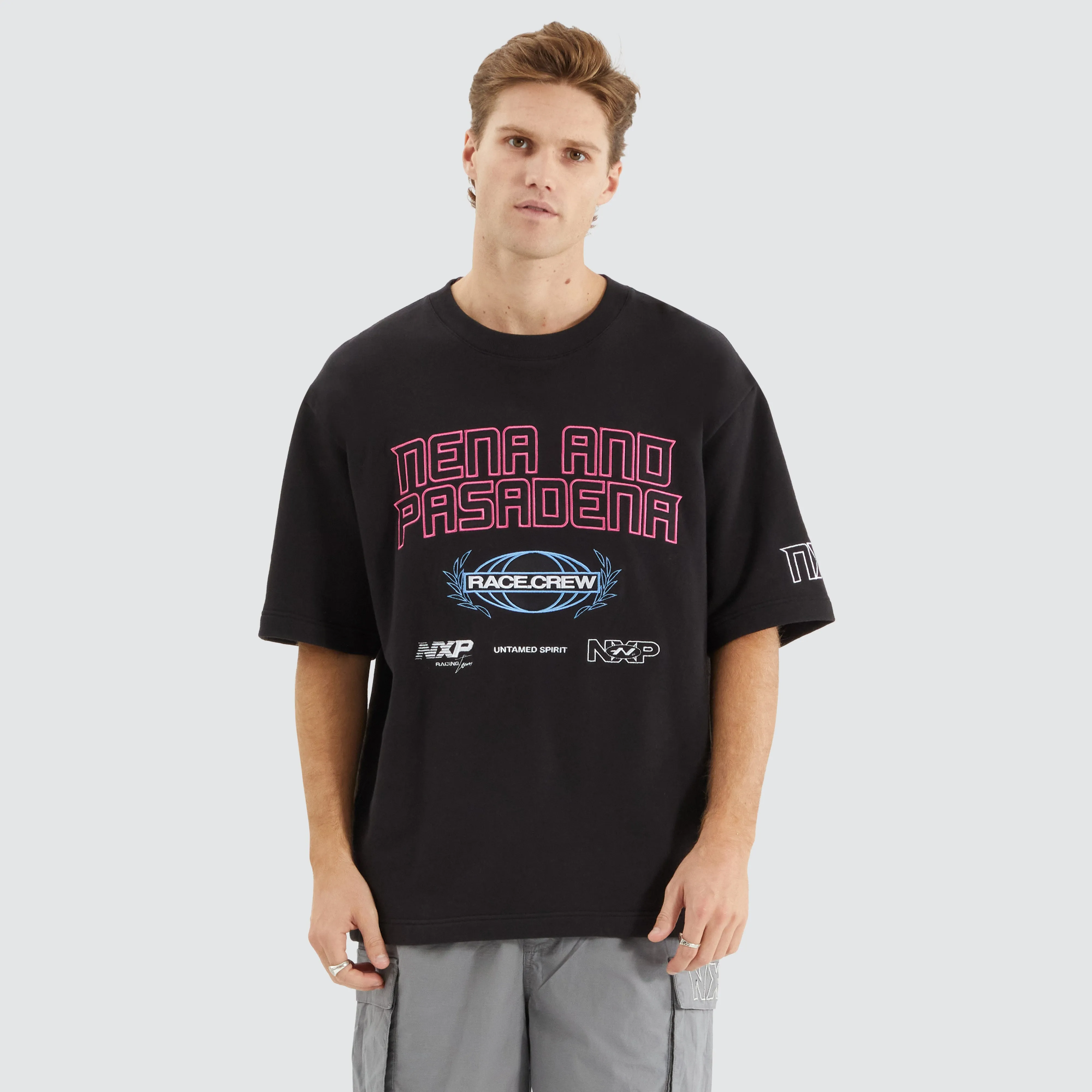 Armband Loopback Oversized Tee Jet Black sold by Nena and Pasadena