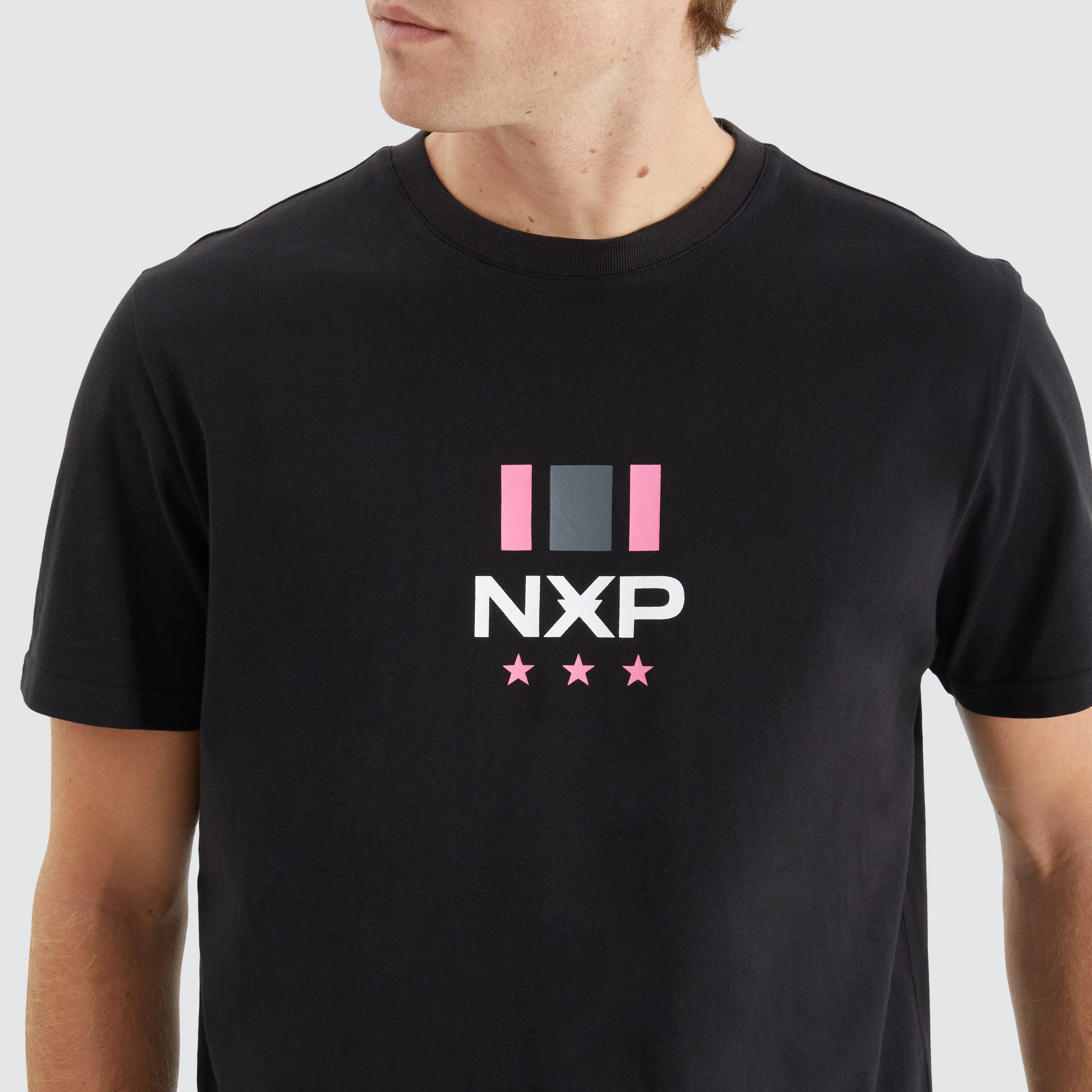 Line Dual Curved Tee Jet Black sold by Nena and Pasadena product image thumbnail 3