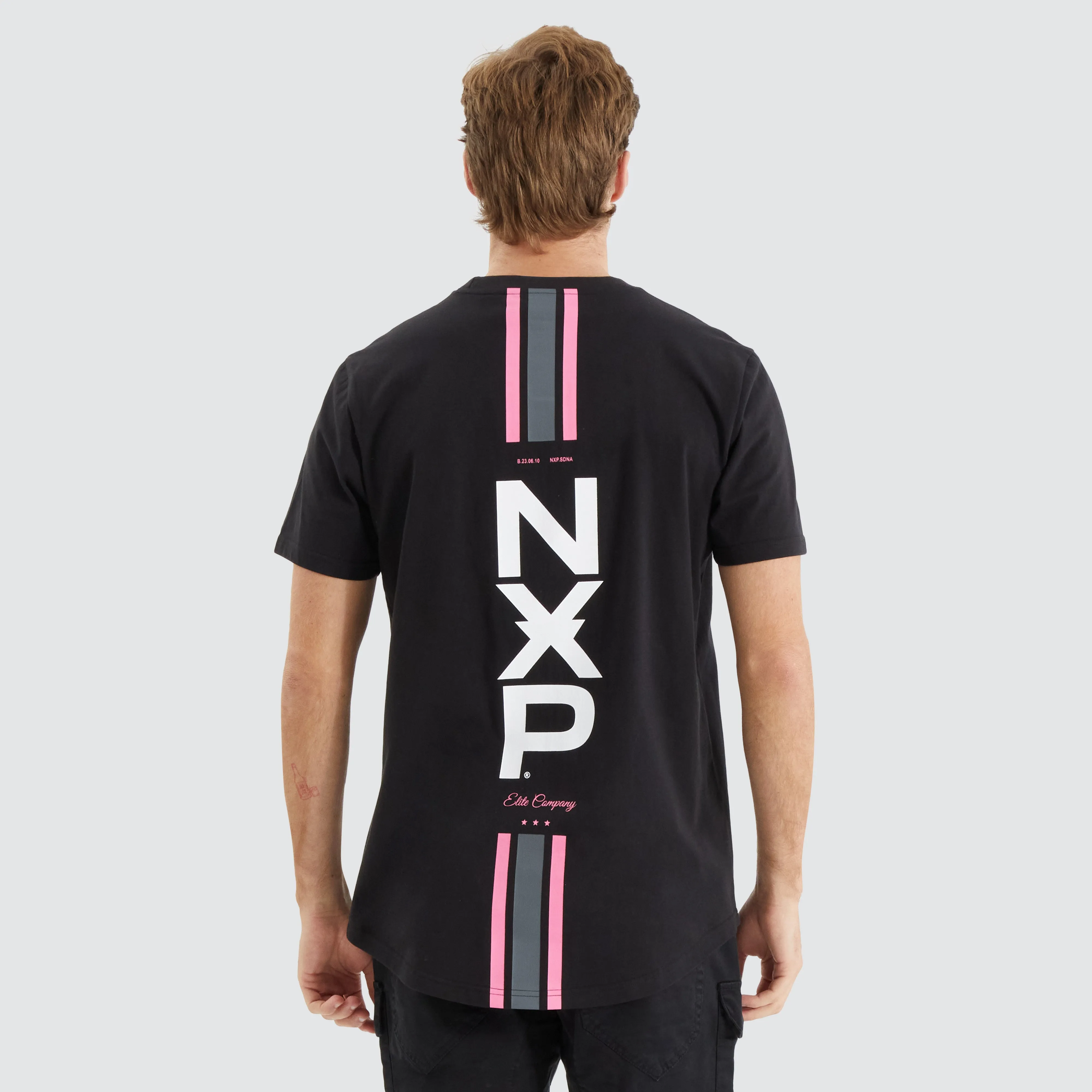 Line Dual Curved Tee Jet Black sold by Nena and Pasadena product image thumbnail 5