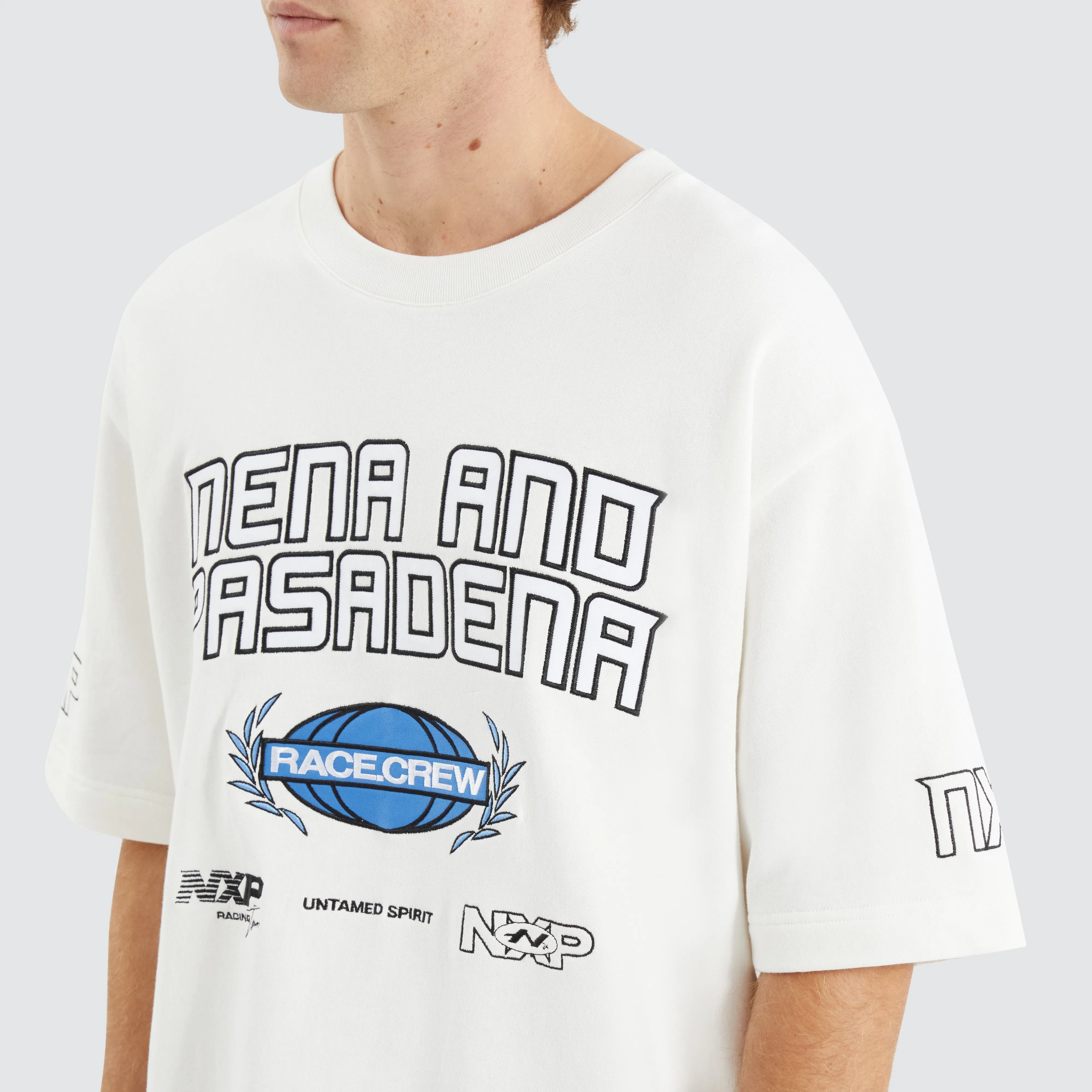 Armband Loopback Oversized Tee Natural White sold by Nena and Pasadena product image thumbnail 2