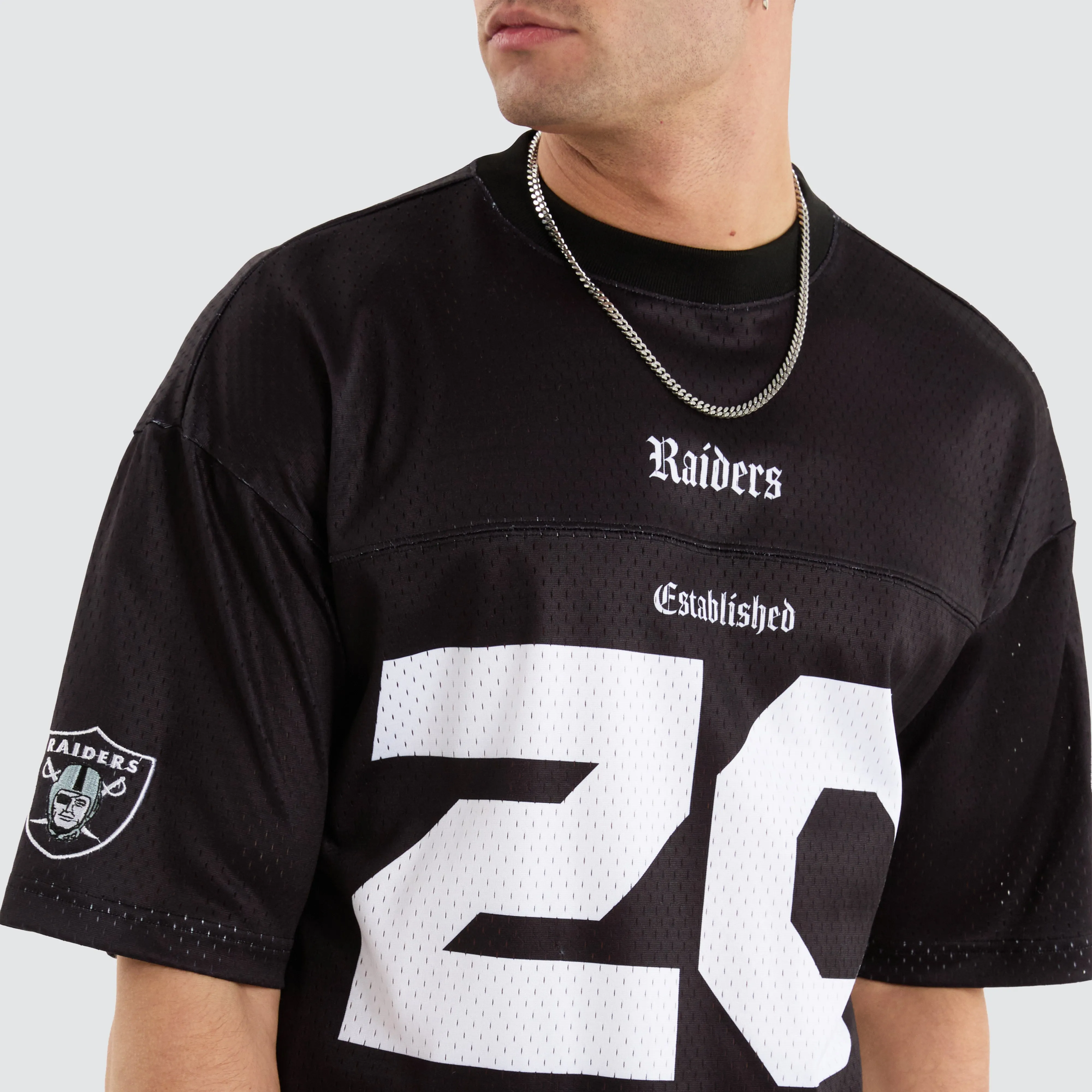 Las Vegas Raiders NFL Mesh Jersey Tee Jet Black sold by Nena and Pasadena product image thumbnail 5