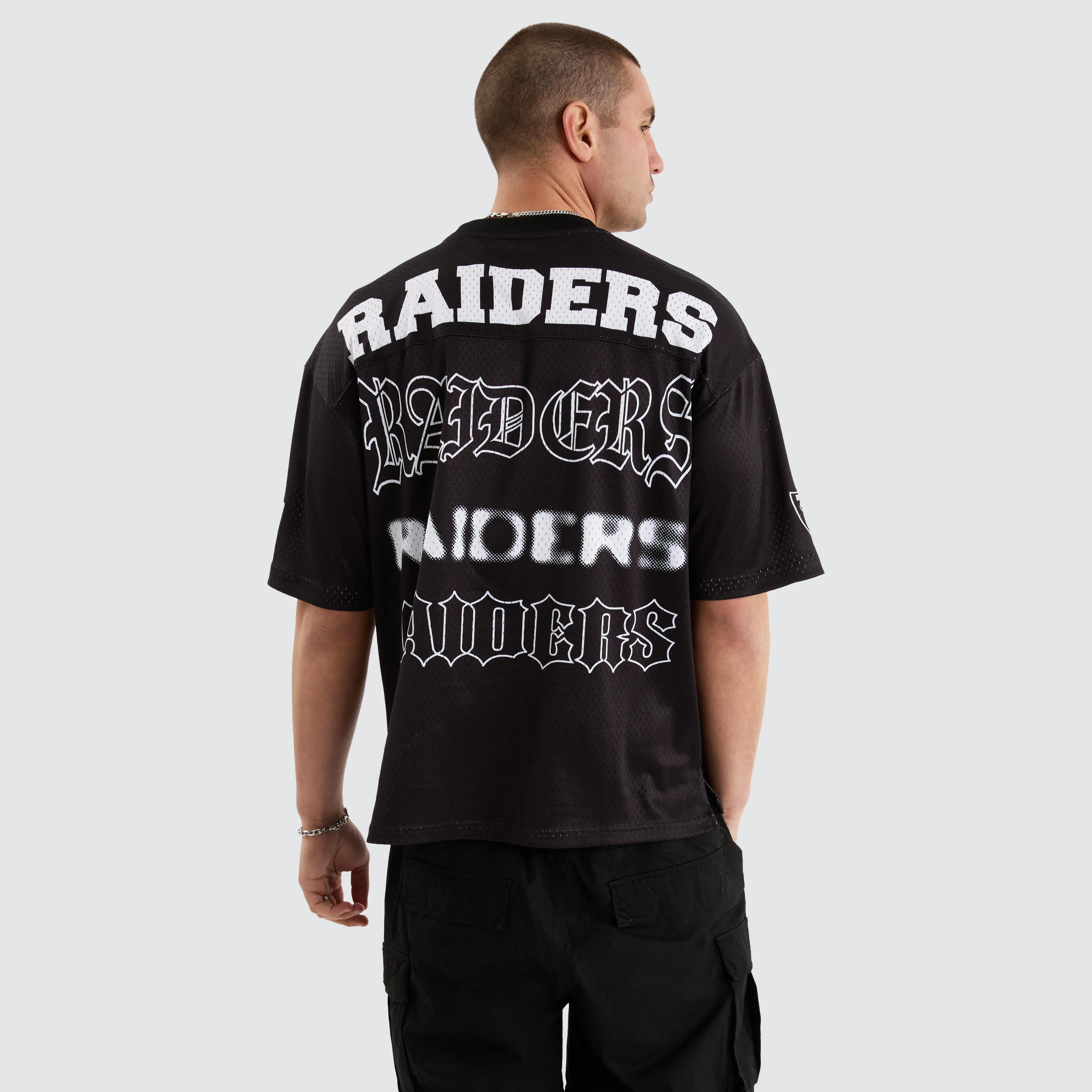 Las Vegas Raiders NFL Mesh Jersey Tee Jet Black sold by Nena and Pasadena