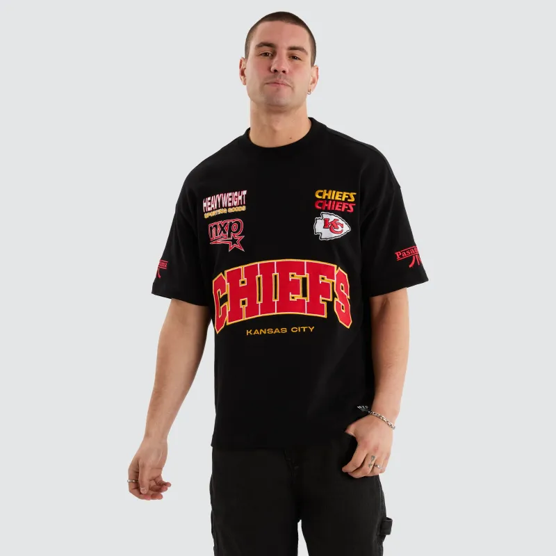 Kansas City Chiefs NFL Loopback Raptor Tee Jet Black sold by Nena and Pasadena