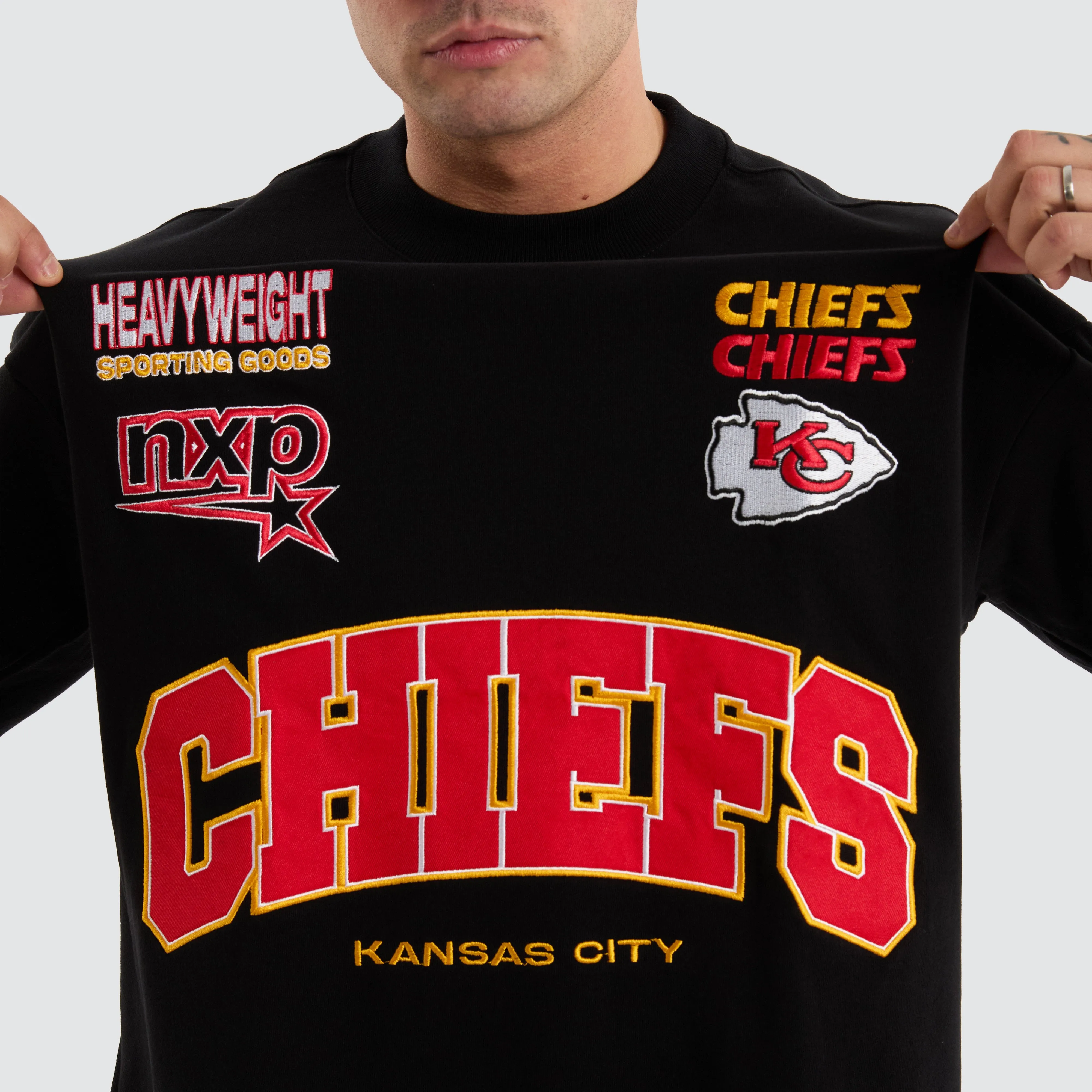 Kansas City Chiefs NFL Loopback Raptor Tee Jet Black sold by Nena and Pasadena product image thumbnail 3