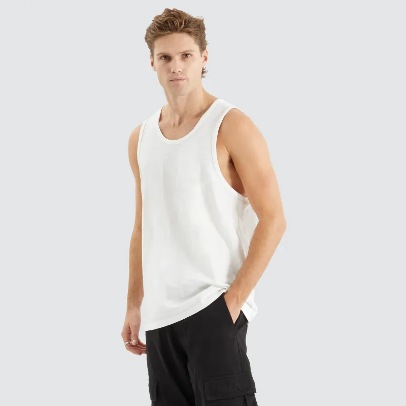 Asheville Relaxed Singlet Natural White sold by Nena and Pasadena