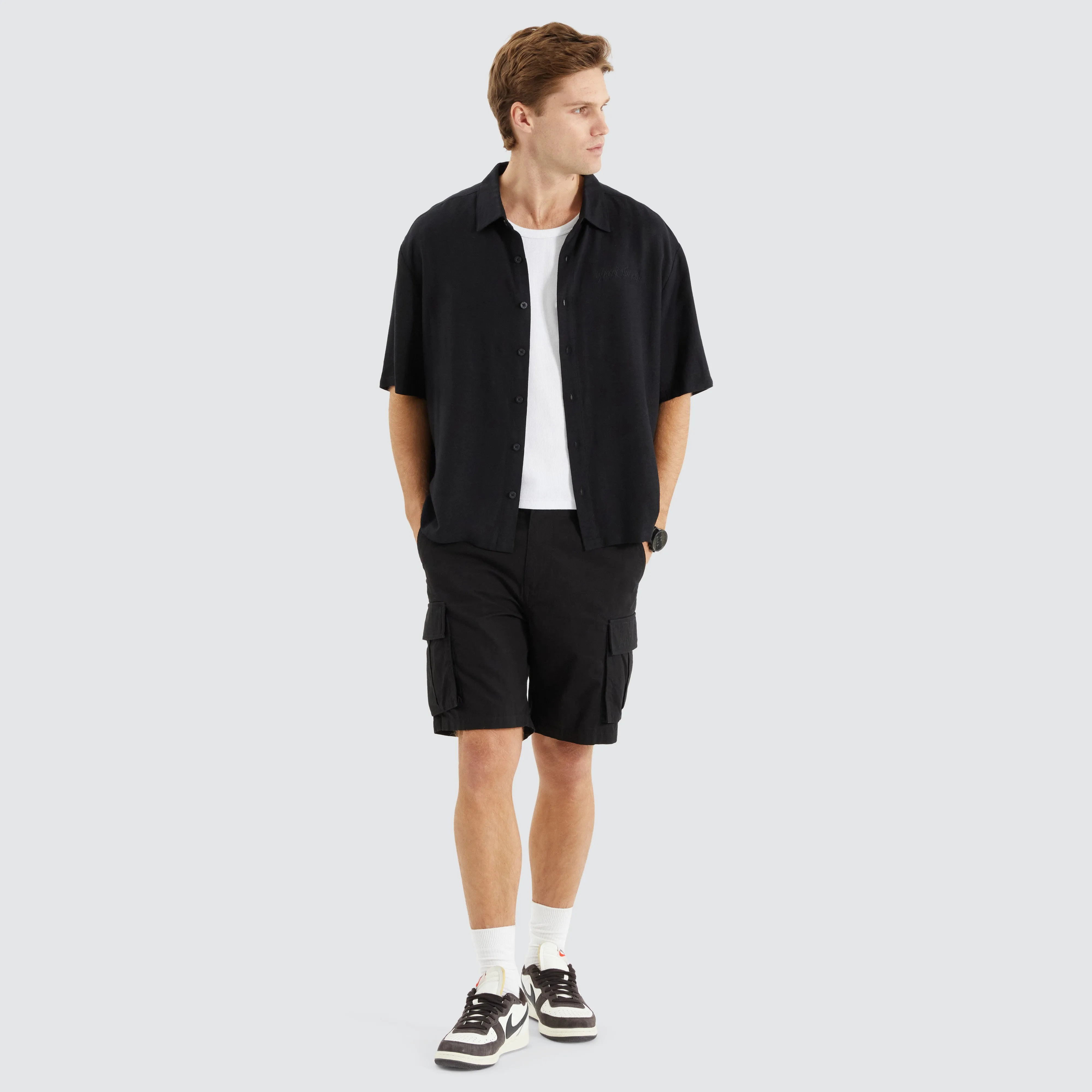 Limited Oversized Dress Shirt Jet Black sold by Nena and Pasadena product image thumbnail 5