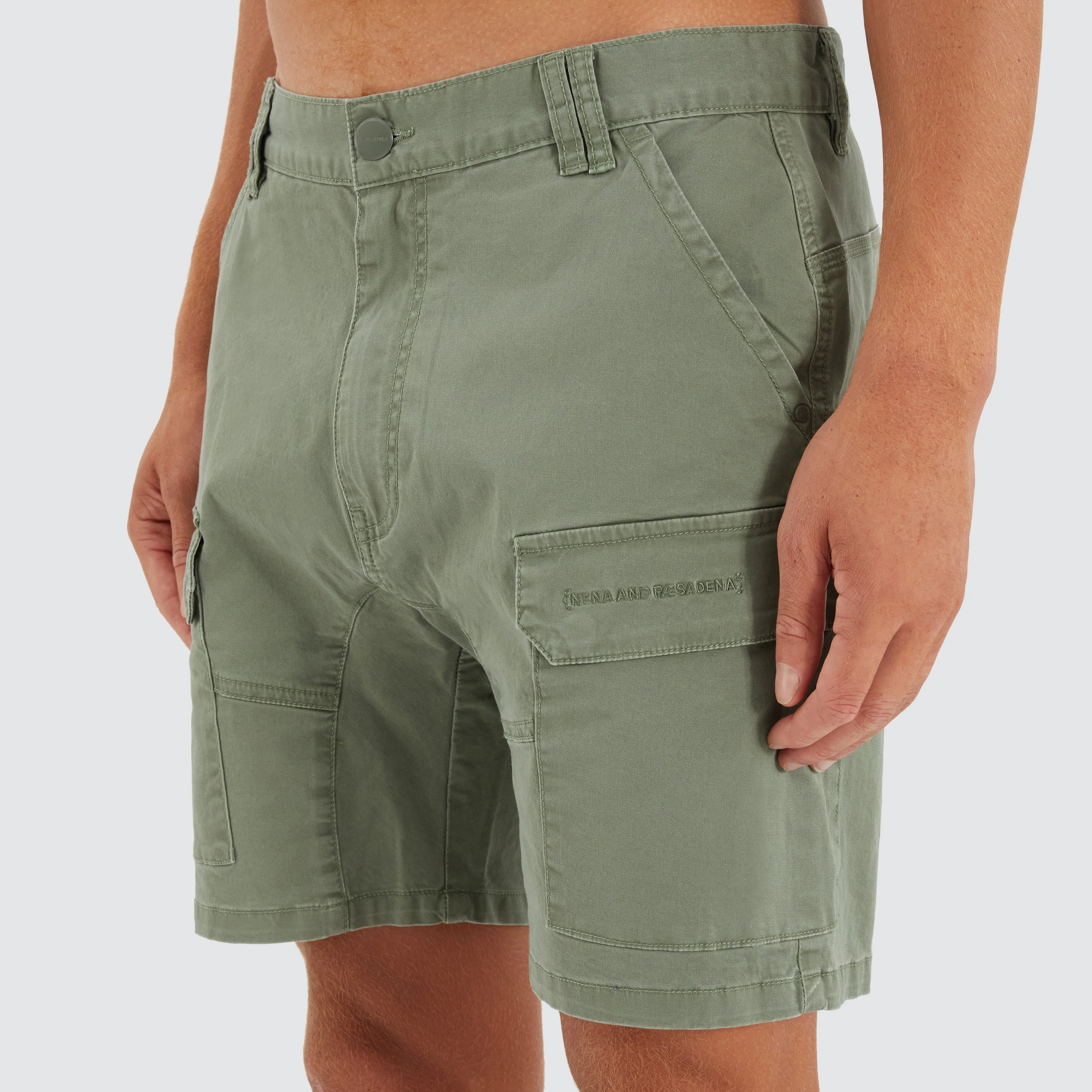 F100 Fine Twill Short Khaki sold by Nena and Pasadena product image thumbnail 4