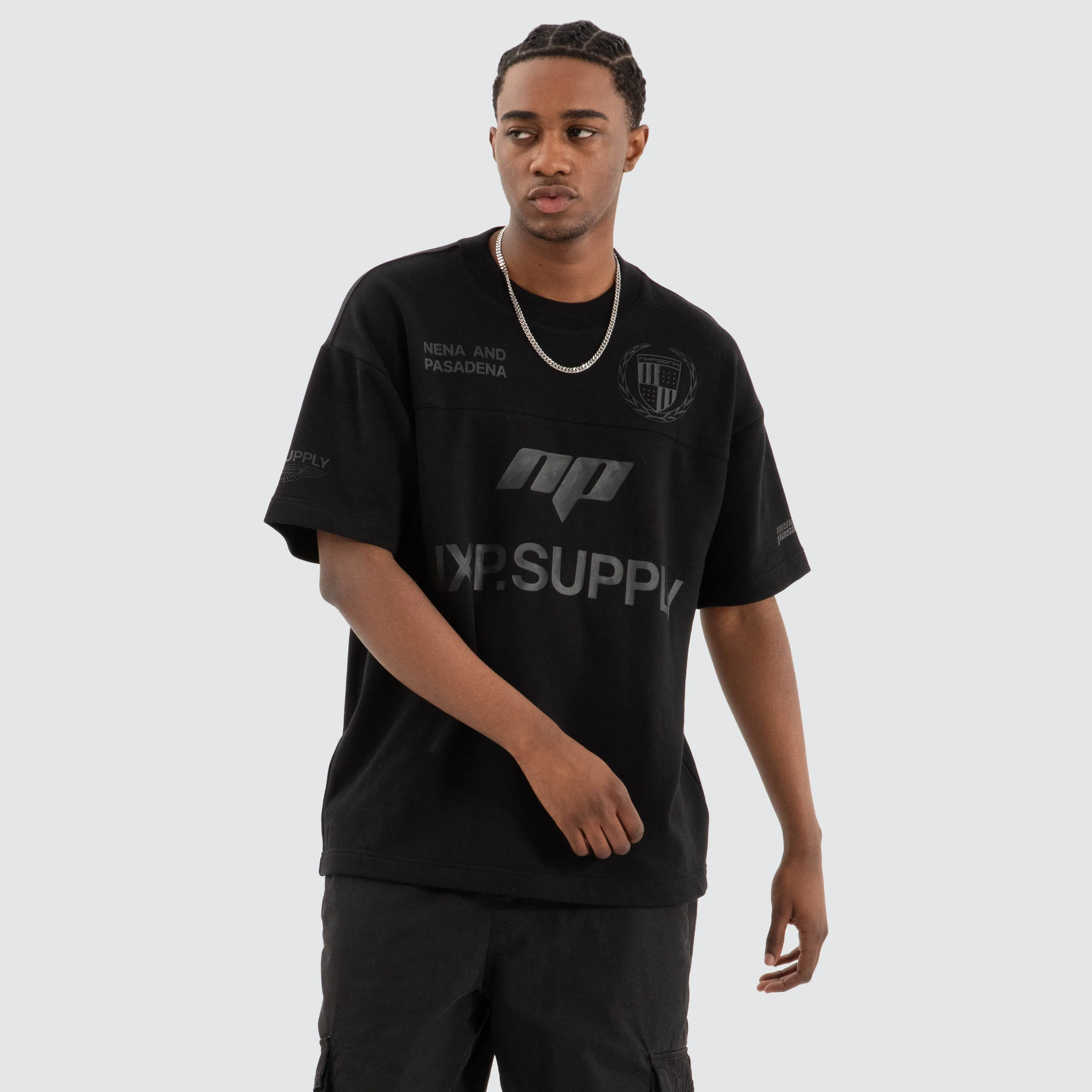 Power Loopback Raptor Tee Jet Black sold by Nena and Pasadena