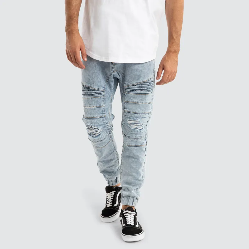 Viper Denim Jogger Portland Blue sold by Nena and Pasadena
