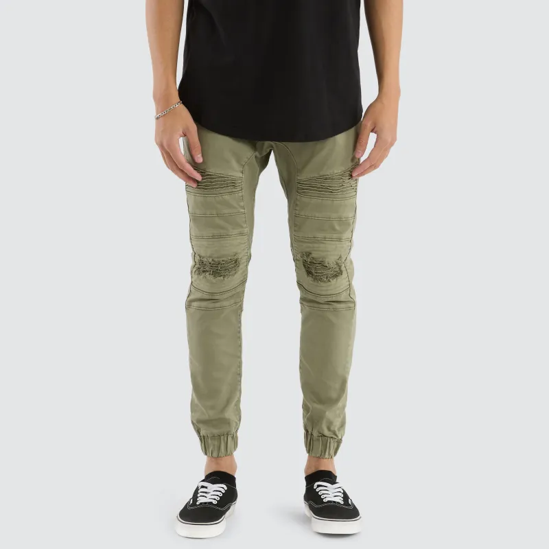 Viper Denim Jogger Khaki sold by Nena and Pasadena