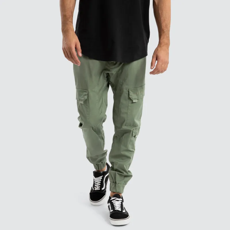 F100 Cargo Jogger Khaki sold by Nena and Pasadena