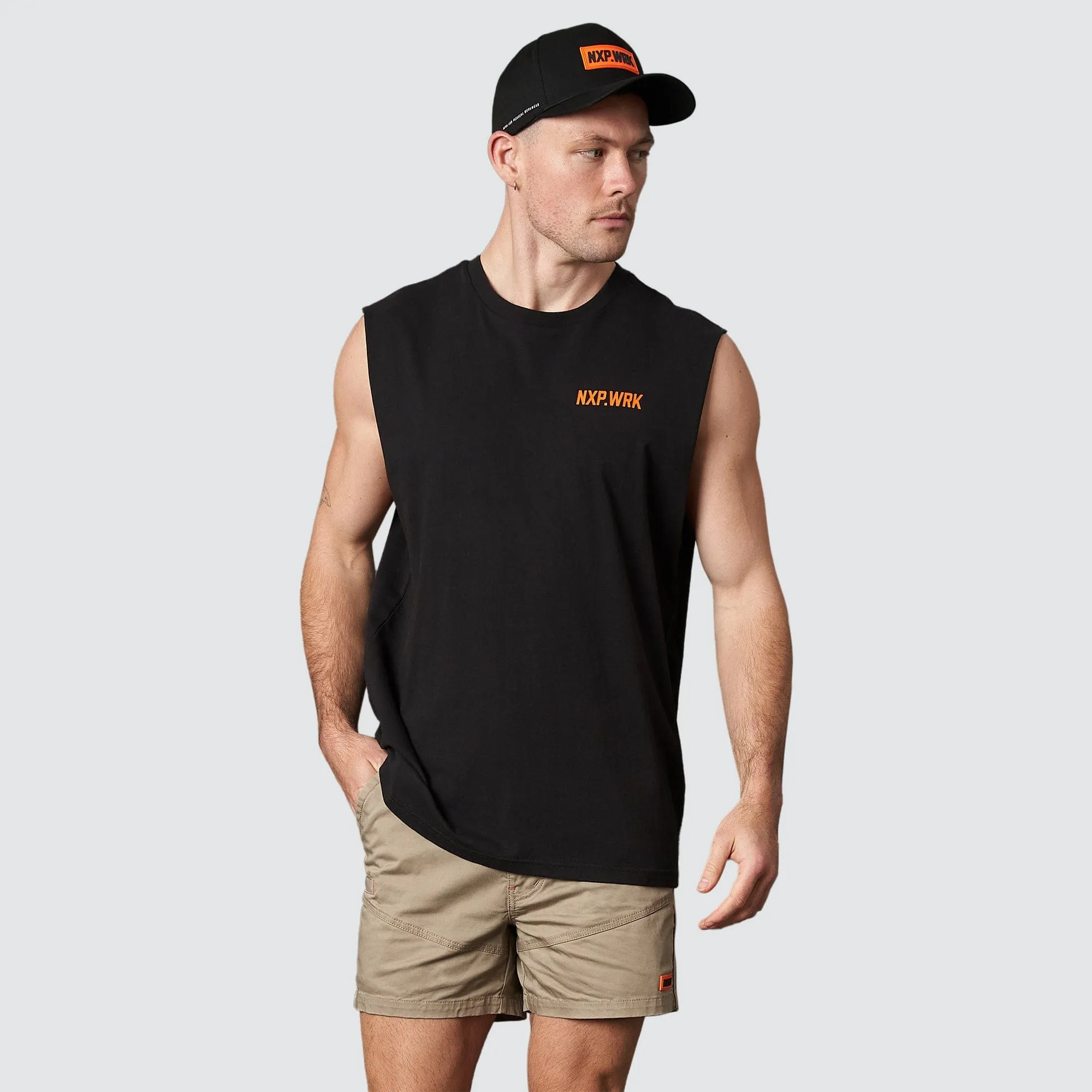 Blueprint Relaxed Muscle Tee Solid Black sold by Nena and Pasadena product image thumbnail 2