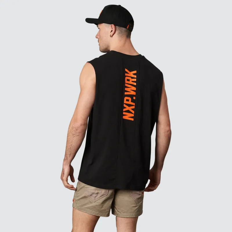 Blueprint Relaxed Muscle Tee Solid Black sold by Nena and Pasadena