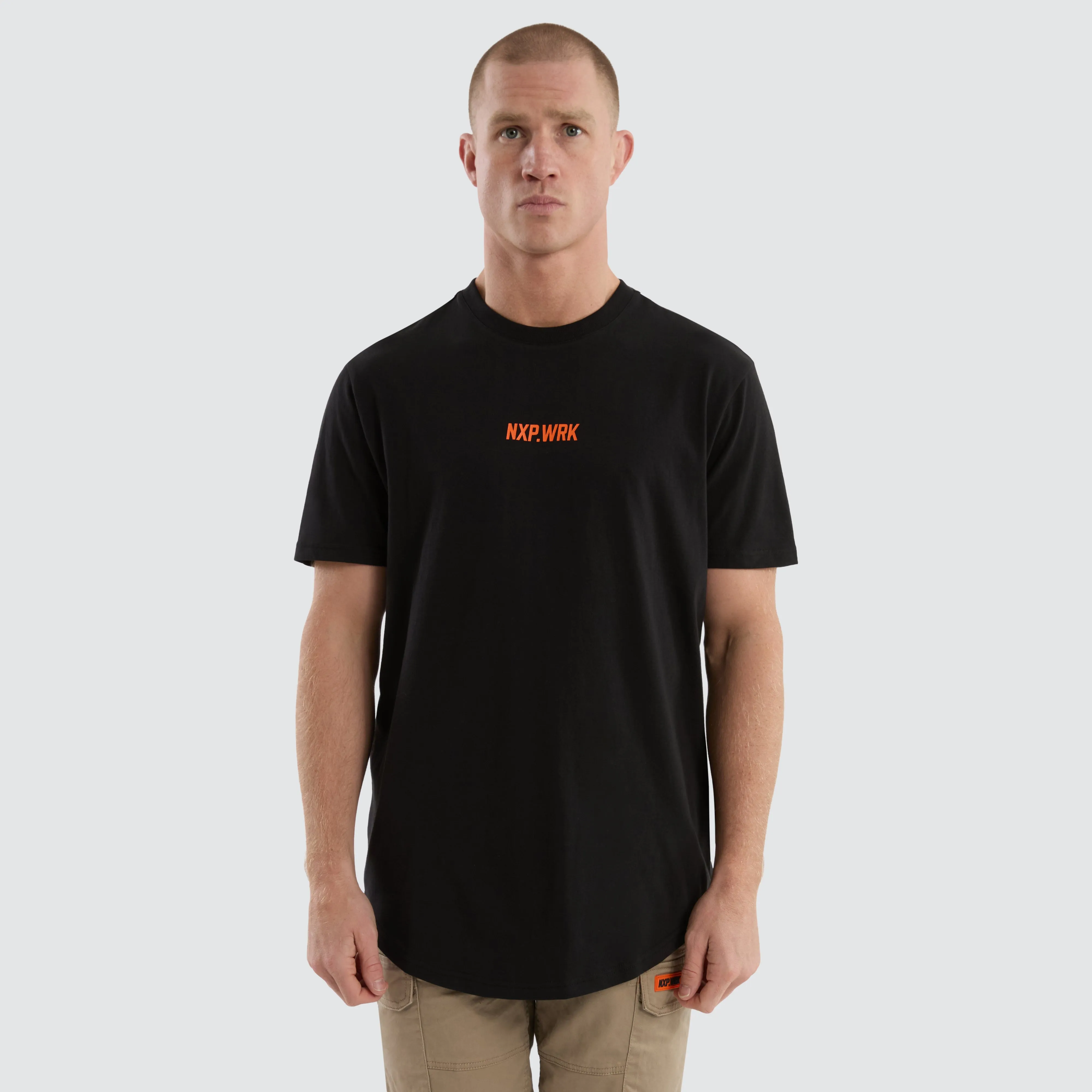 Frontman Dual Curved Tee Black/Orange sold by Nena and Pasadena product image thumbnail 3