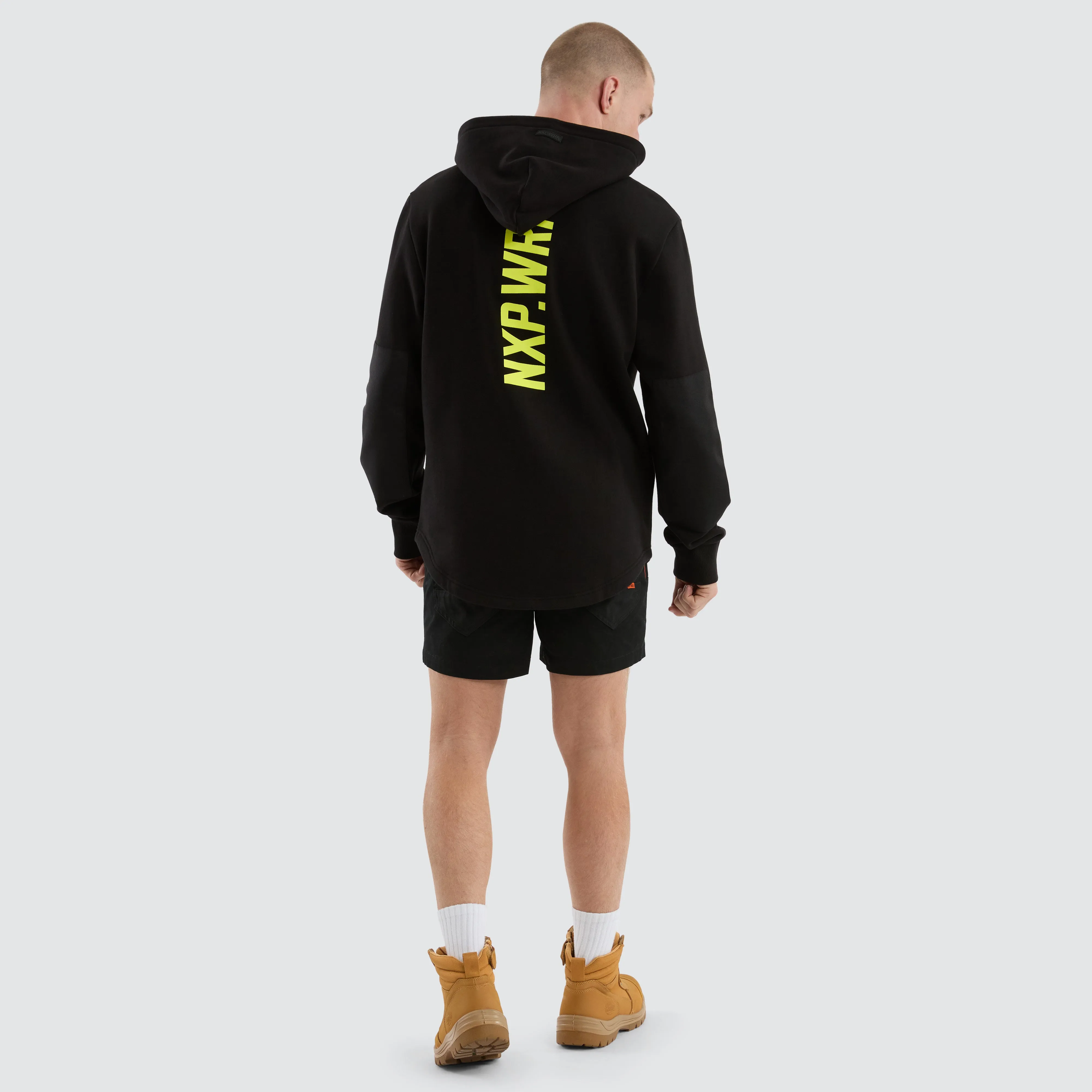 Blueprint Dual Curved Hoodie Black/Yellow sold by Nena and Pasadena product image thumbnail 5