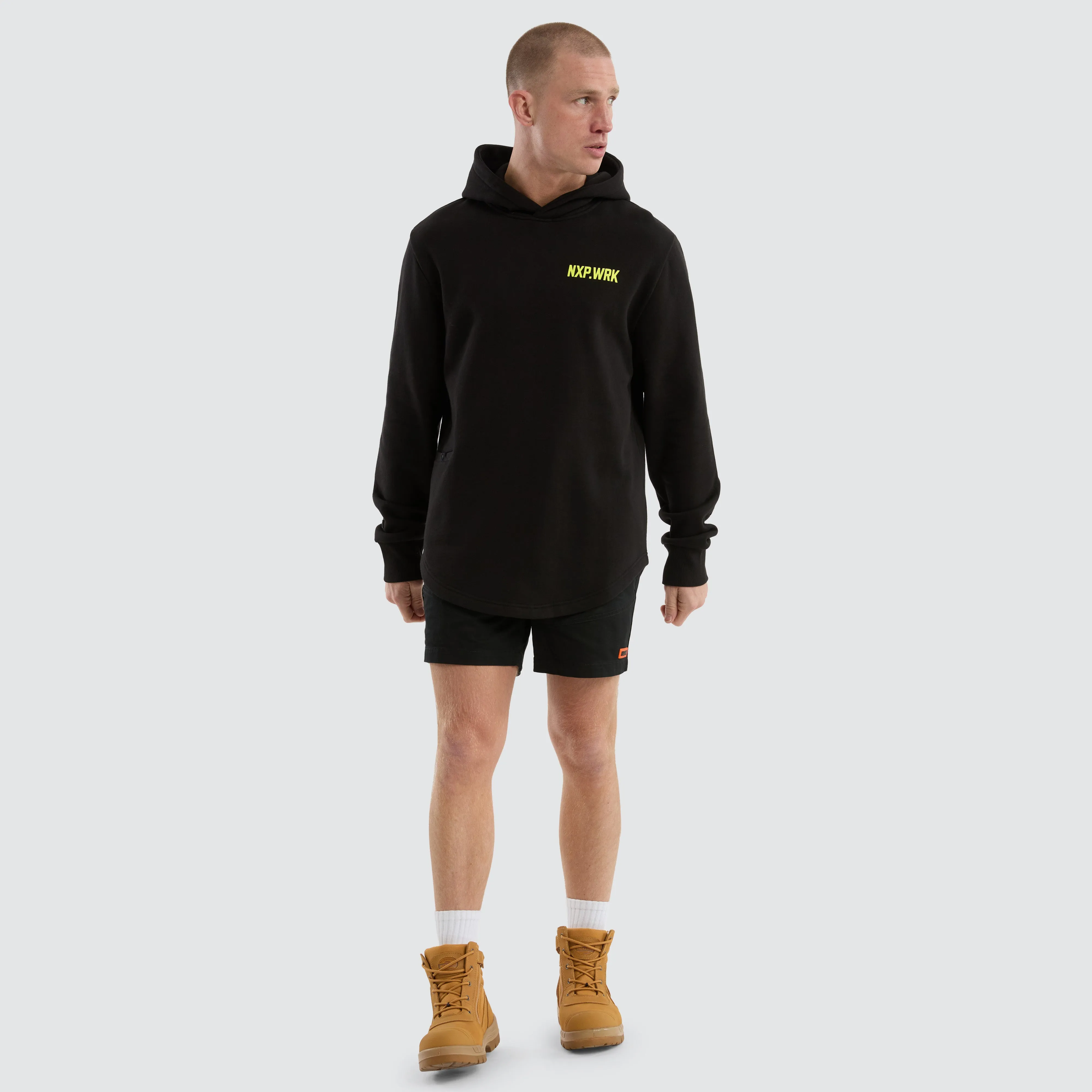 Blueprint Dual Curved Hoodie Black/Yellow sold by Nena and Pasadena product image thumbnail 2