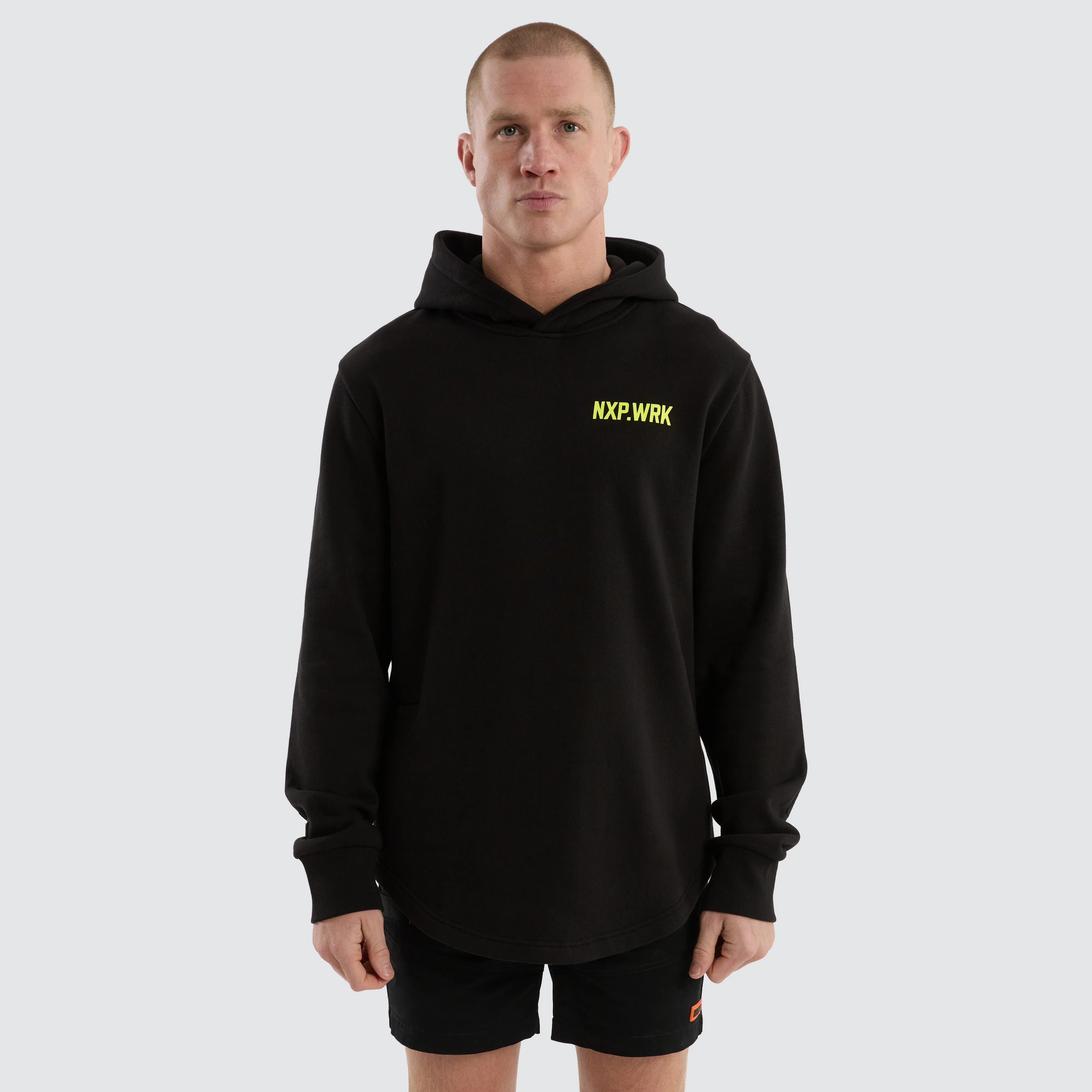 Blueprint Dual Curved Hoodie Black/Yellow sold by Nena and Pasadena product image thumbnail 4