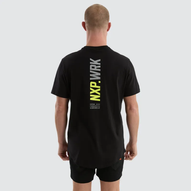 Blueprint Dual Curved T-Shirt Black/Yellow sold by Nena and Pasadena