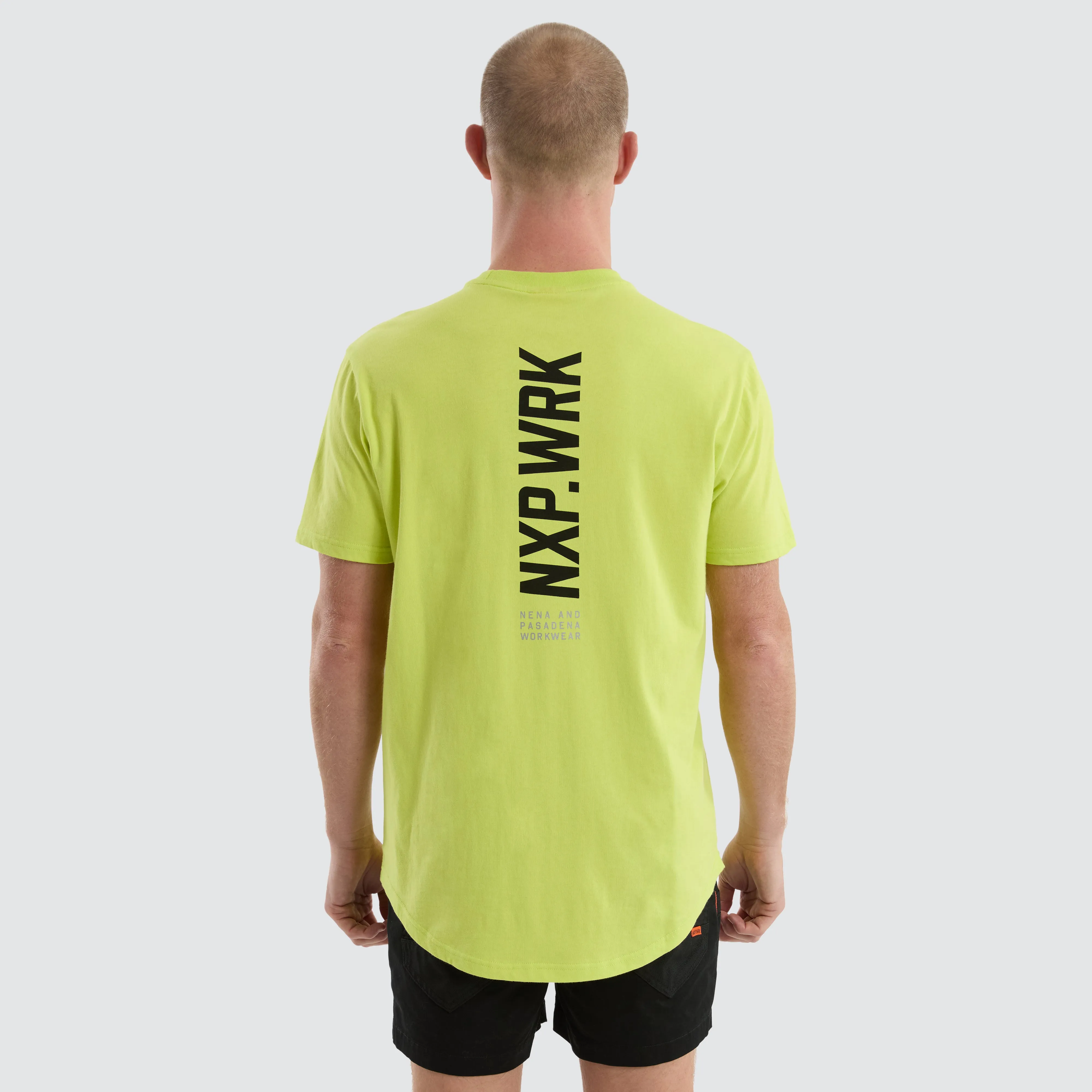 Blueprint Dual Curved T-Shirt Bright Yellow sold by Nena and Pasadena