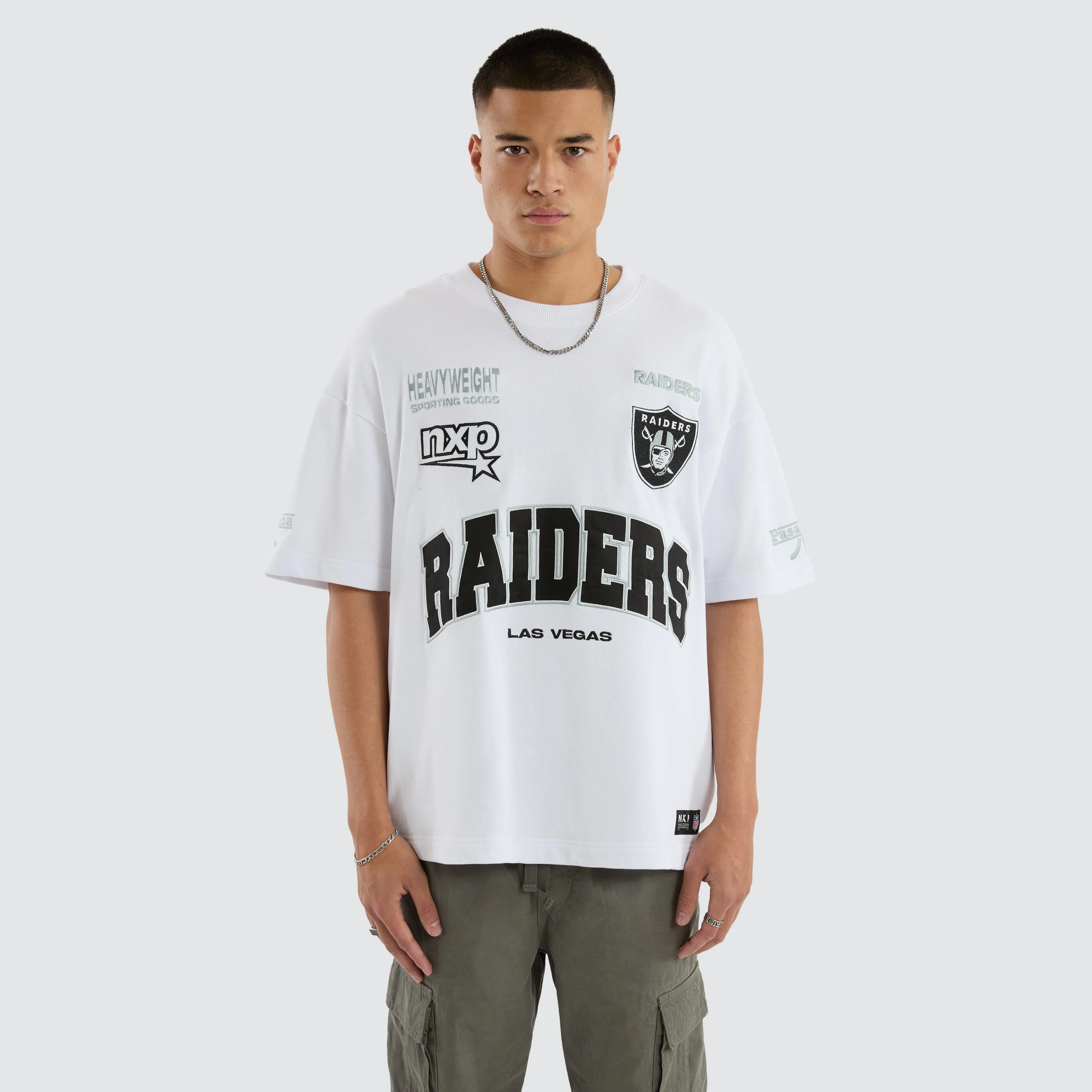 Las Vegas Loopback Raptor Tee White sold by Nena and Pasadena product image thumbnail 4