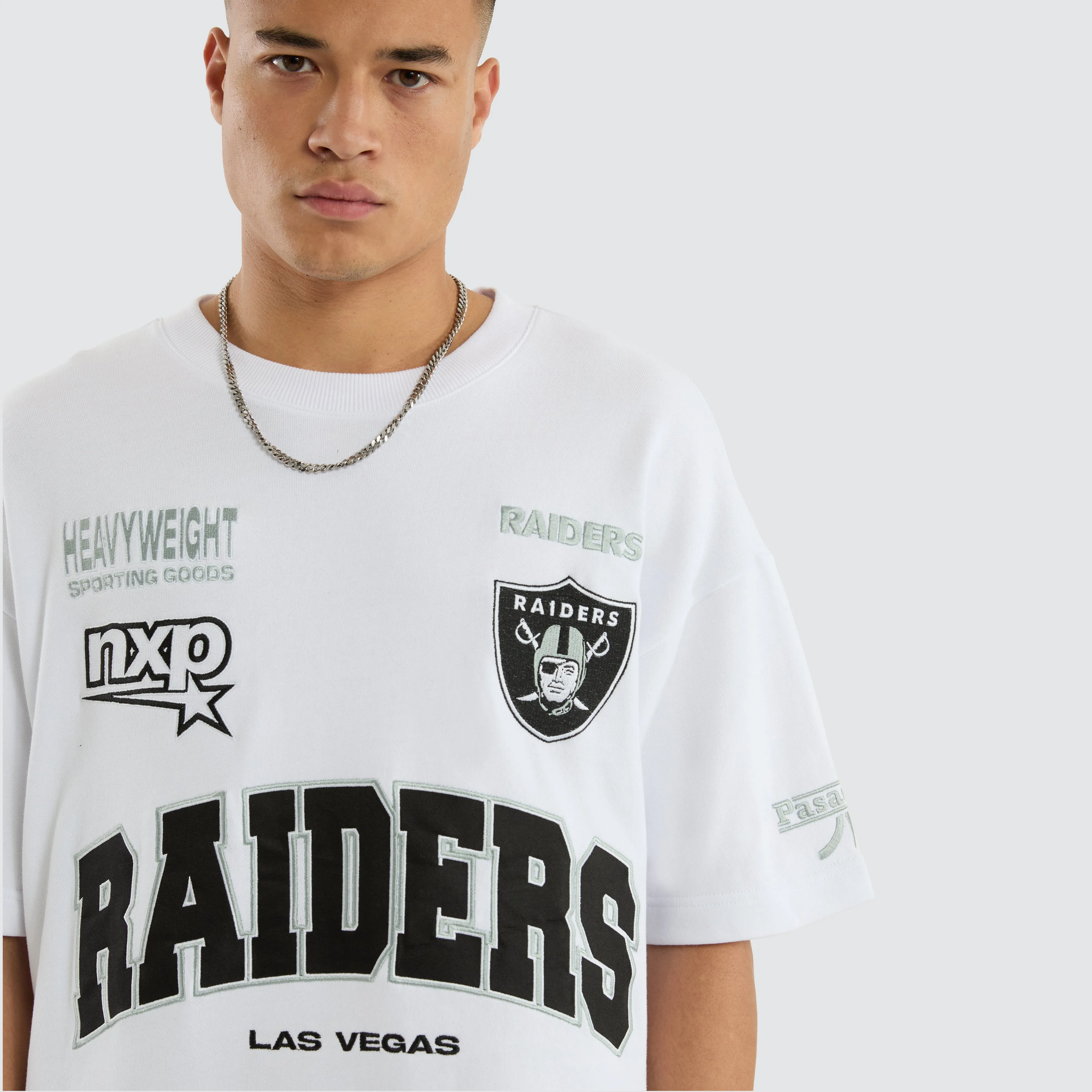 Las Vegas Loopback Raptor Tee White sold by Nena and Pasadena product image thumbnail 3