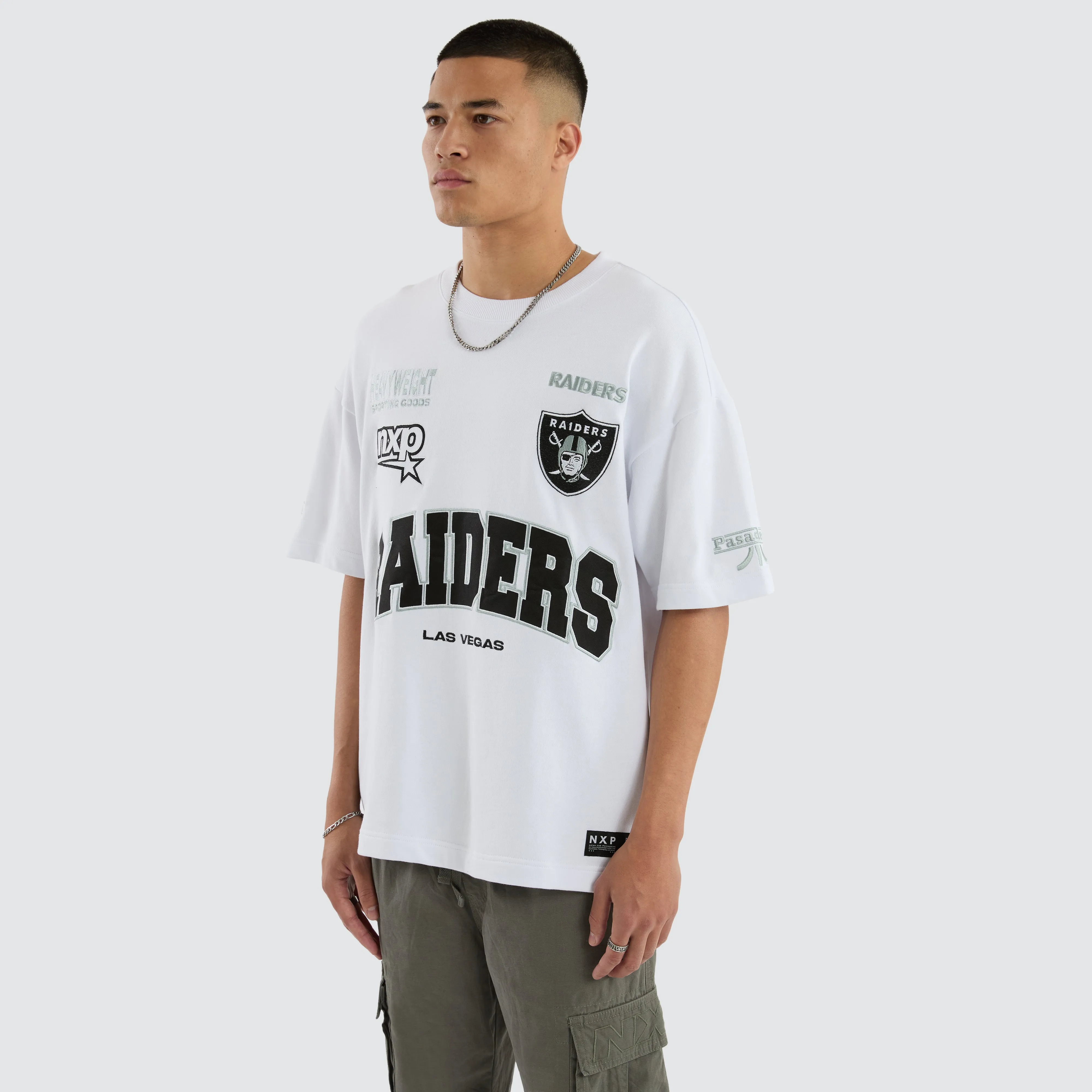 Las Vegas Loopback Raptor Tee White sold by Nena and Pasadena product image thumbnail 5