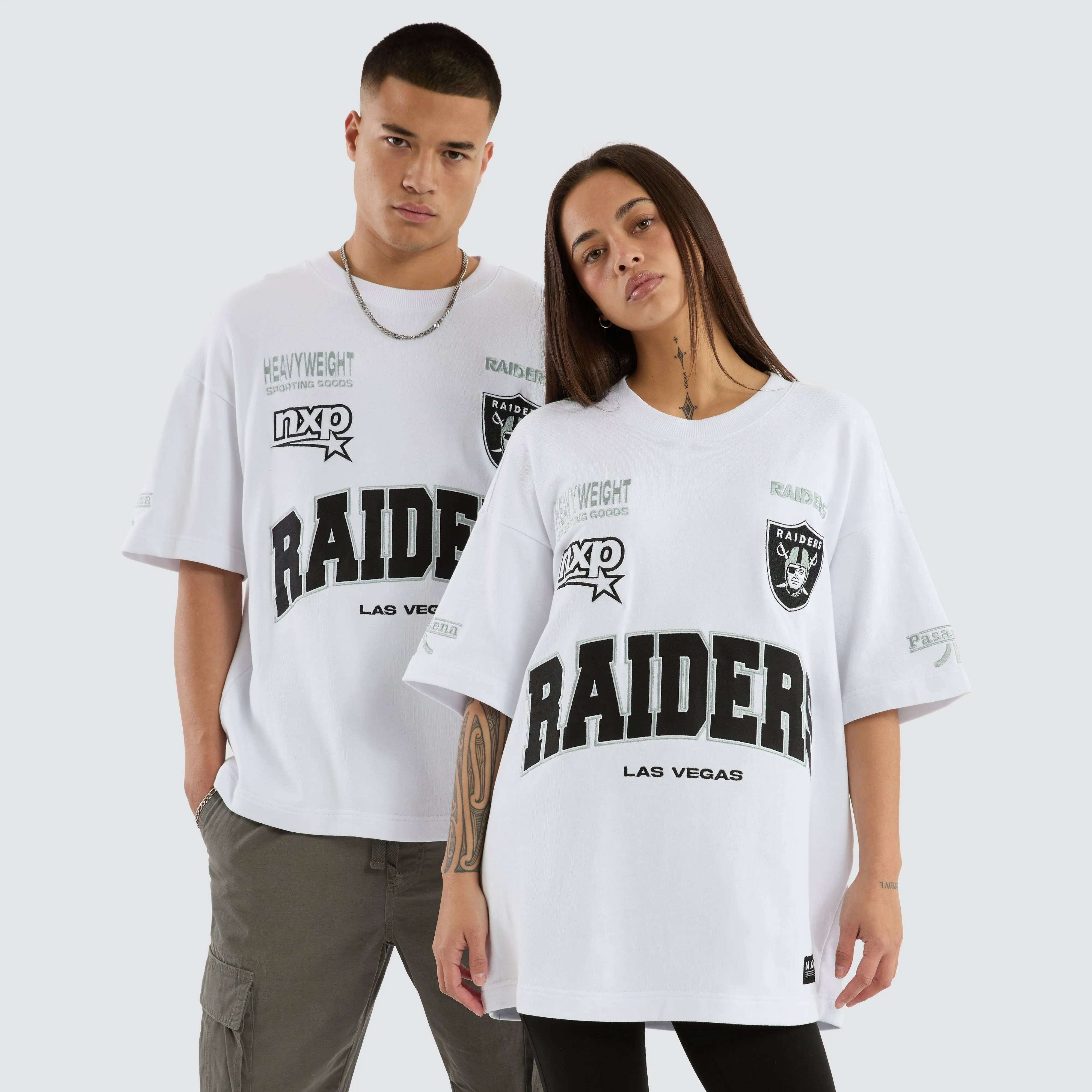 Las Vegas Loopback Raptor Tee White sold by Nena and Pasadena