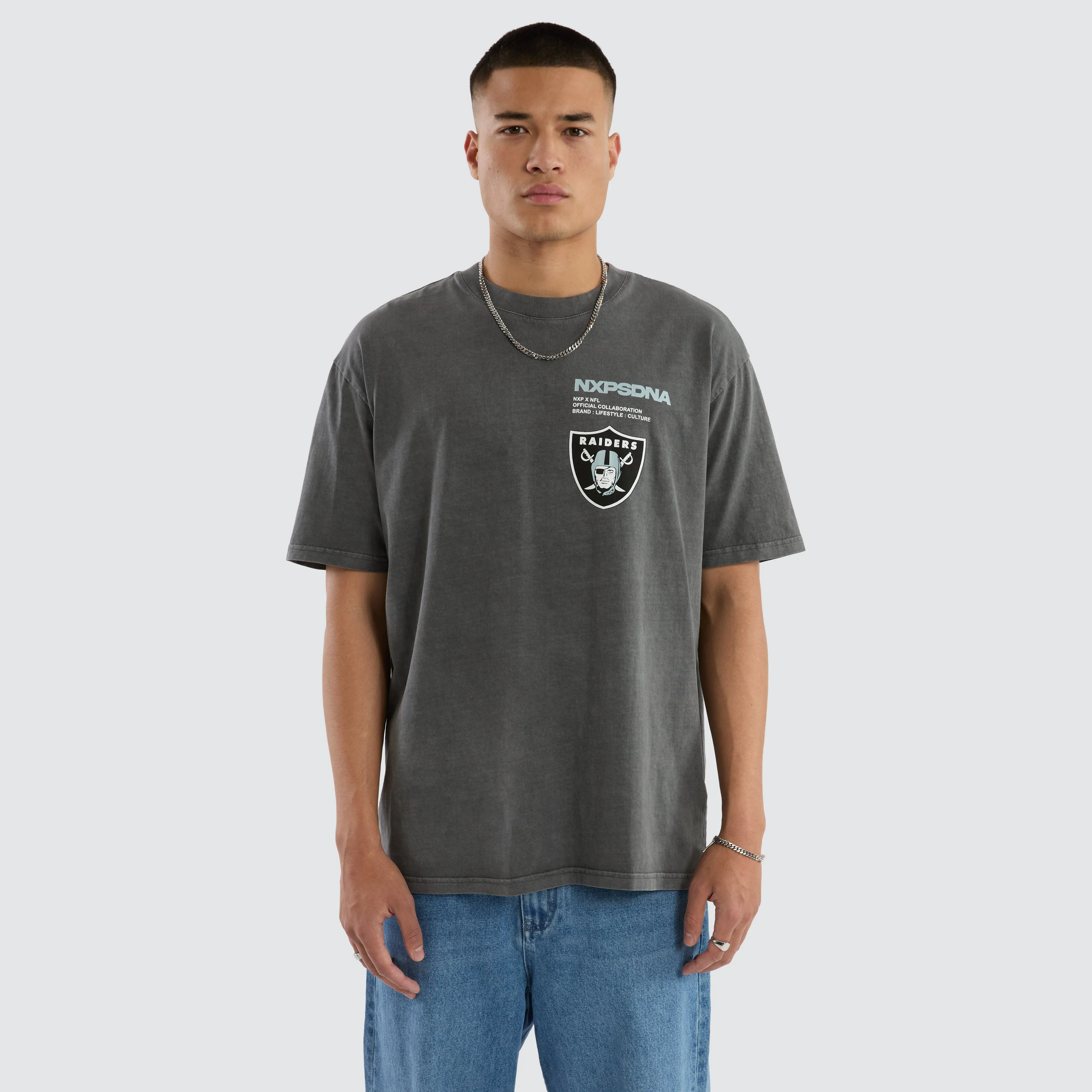 Las Vegas Raiders Driven Tee Pigment Charcoal sold by Nena and Pasadena product image thumbnail 4