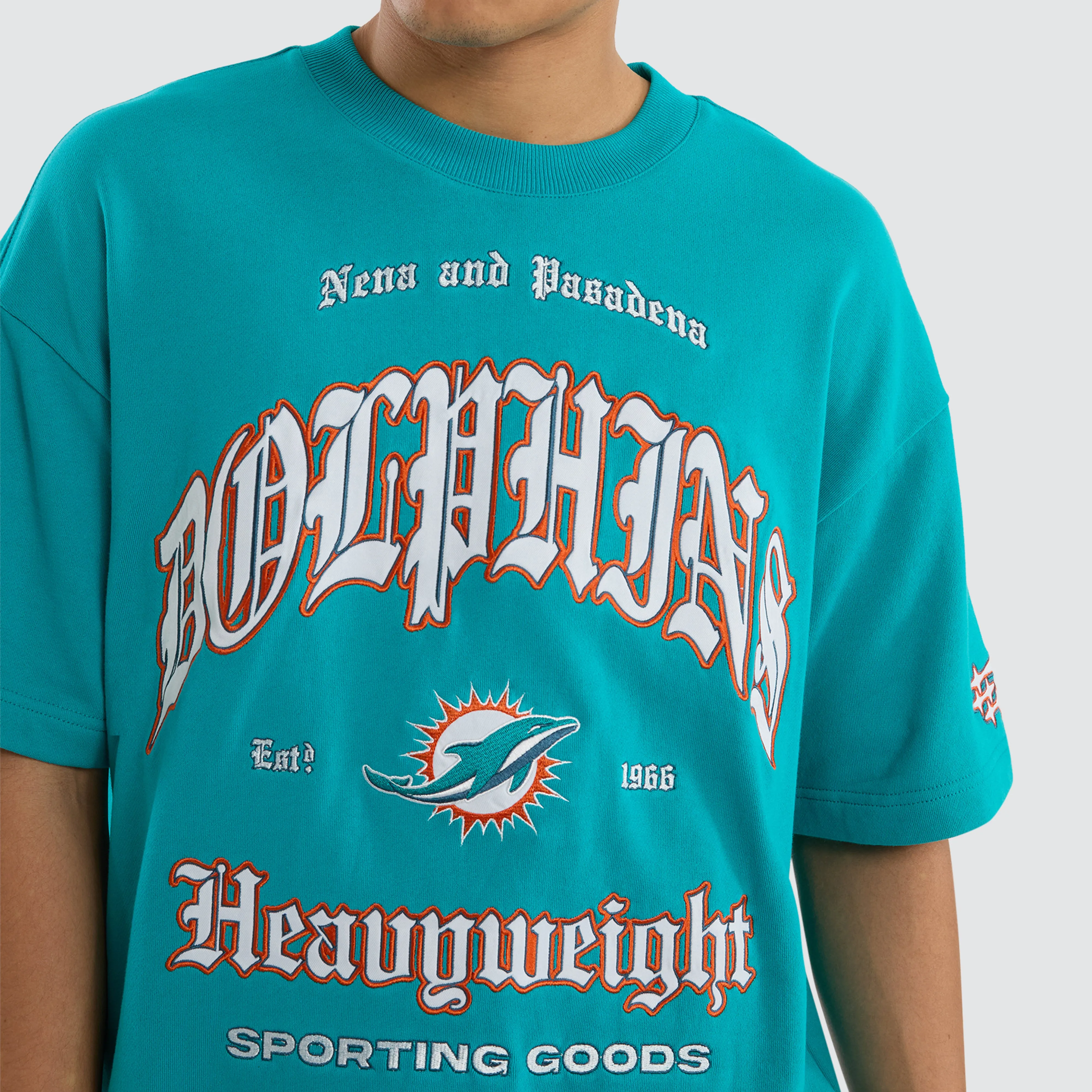 Miami Dolphins Coach Tee Aqua sold by Nena and Pasadena product image thumbnail 3