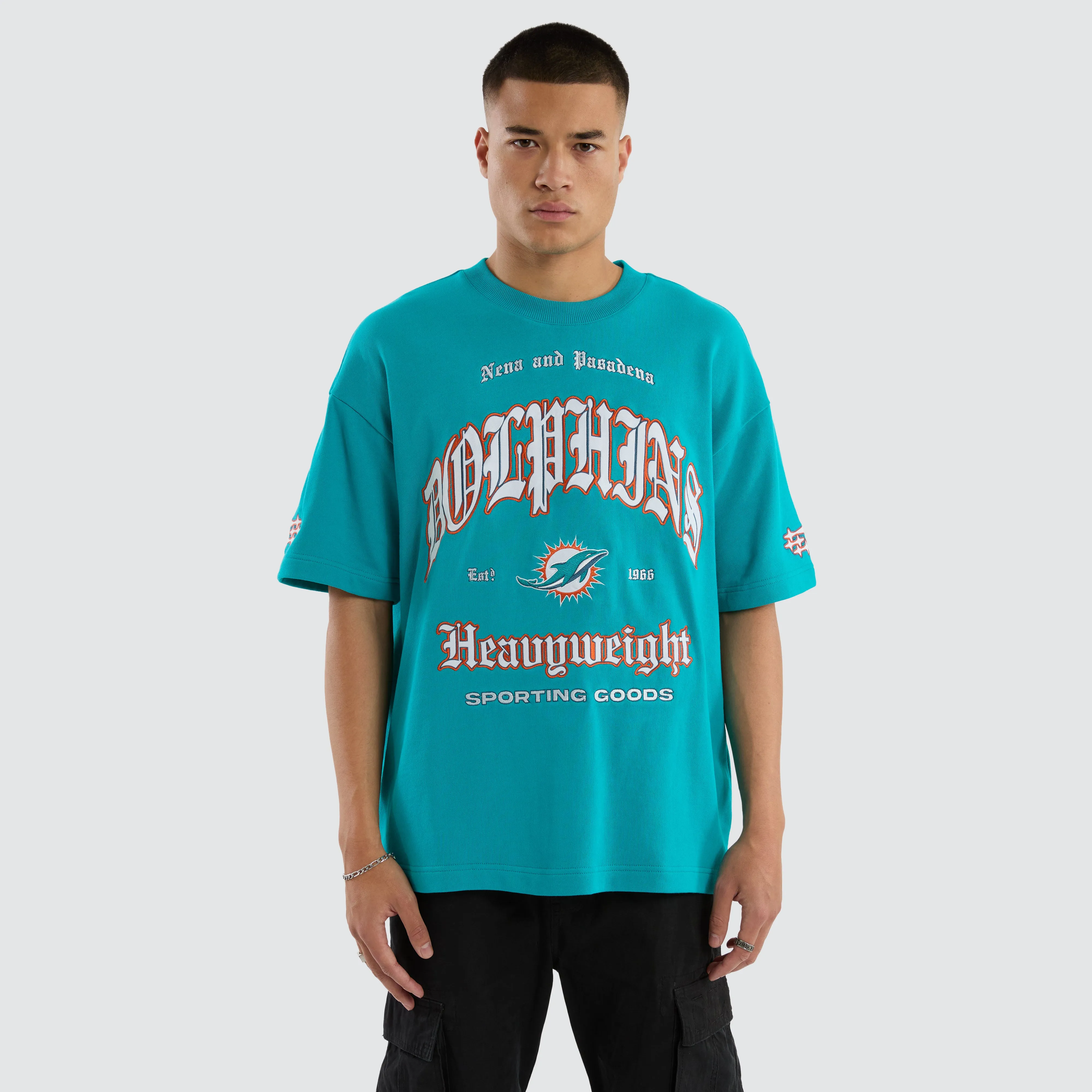 Miami Dolphins Coach Tee Aqua sold by Nena and Pasadena product image thumbnail 4