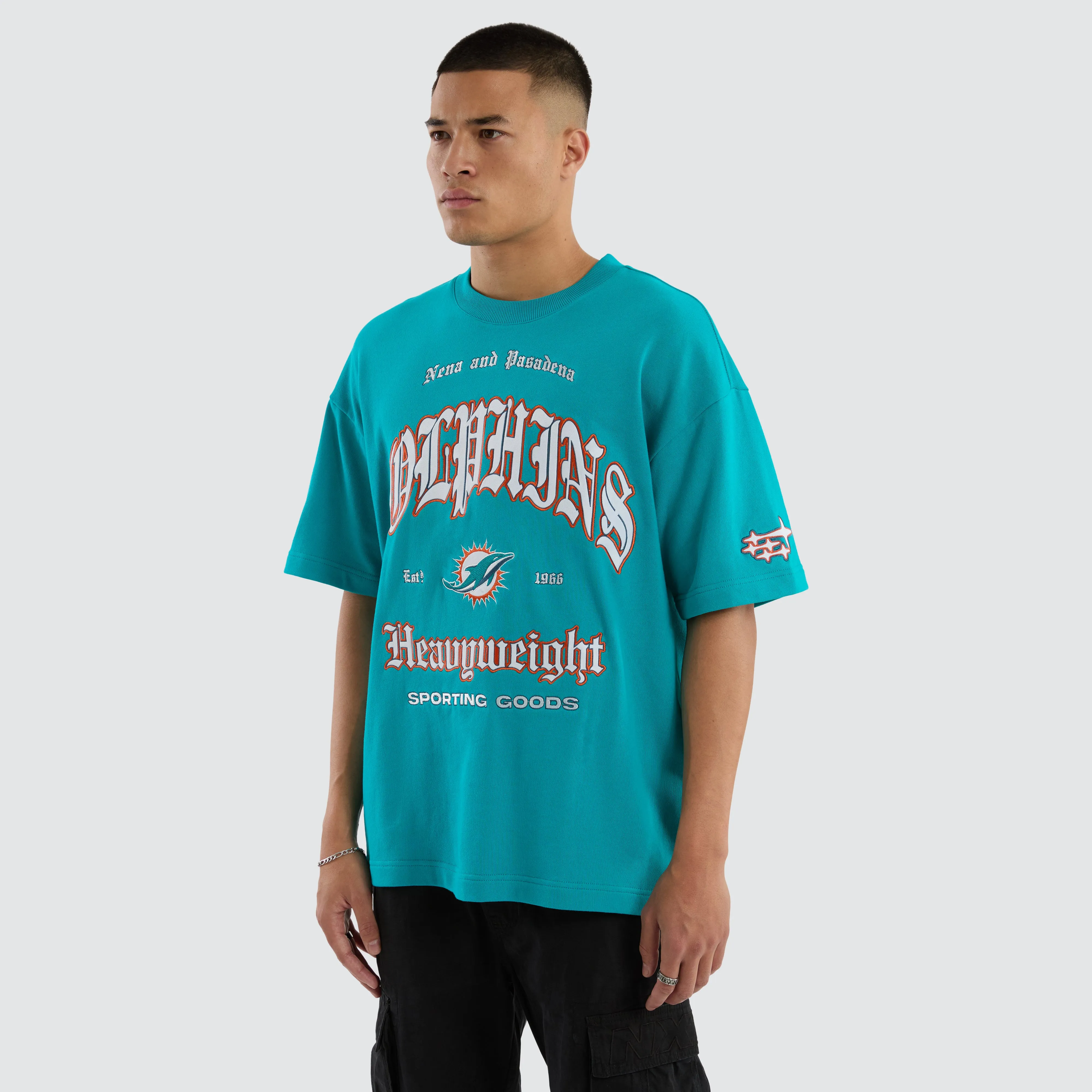 Miami Dolphins Coach Tee Aqua sold by Nena and Pasadena product image thumbnail 5