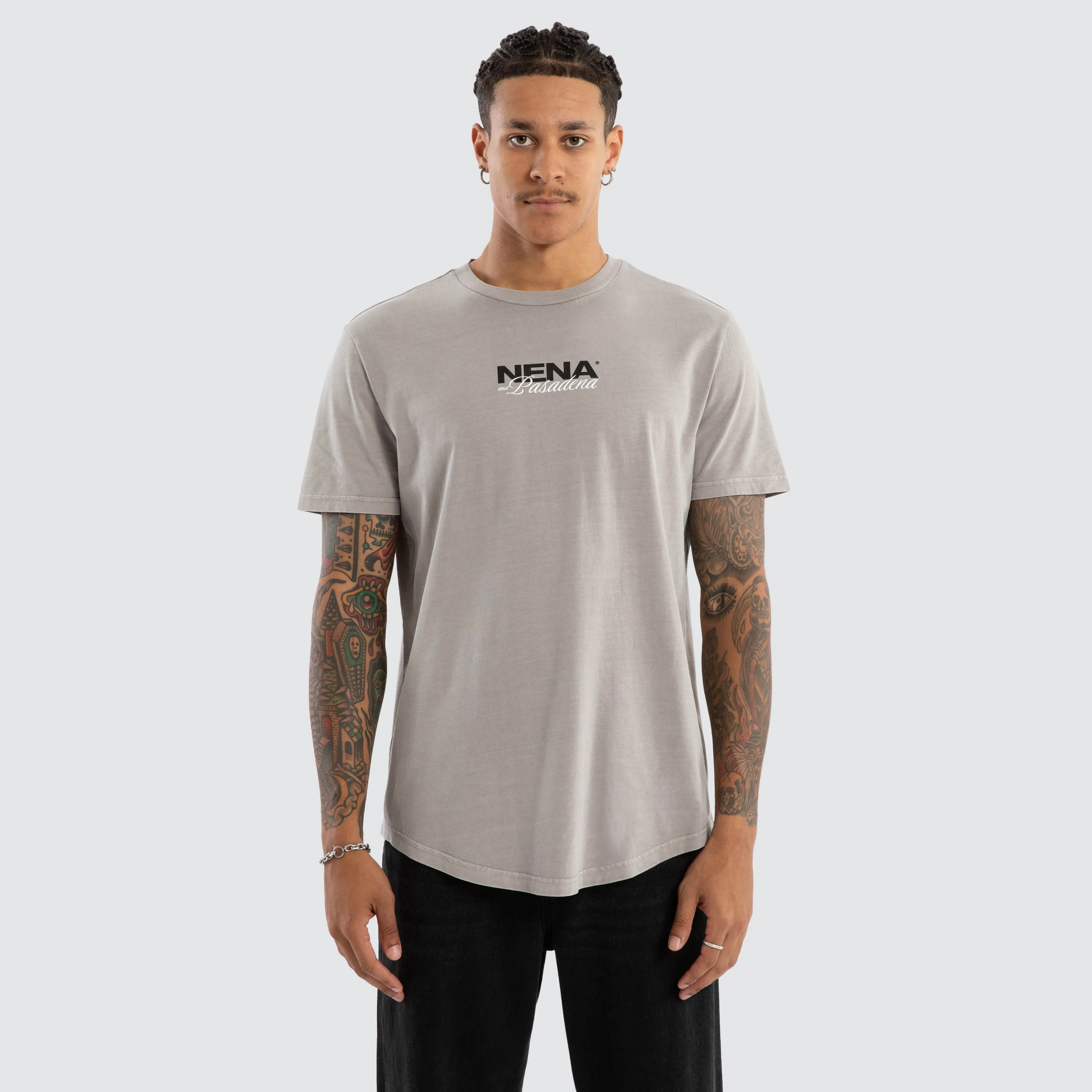 Veered Dual Curved Tee Pigment Paloma sold by Nena and Pasadena product image thumbnail 2