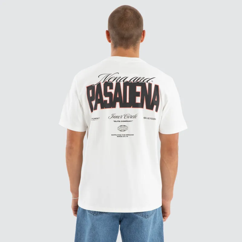 Distance Classic Tee Natural White sold by Nena and Pasadena