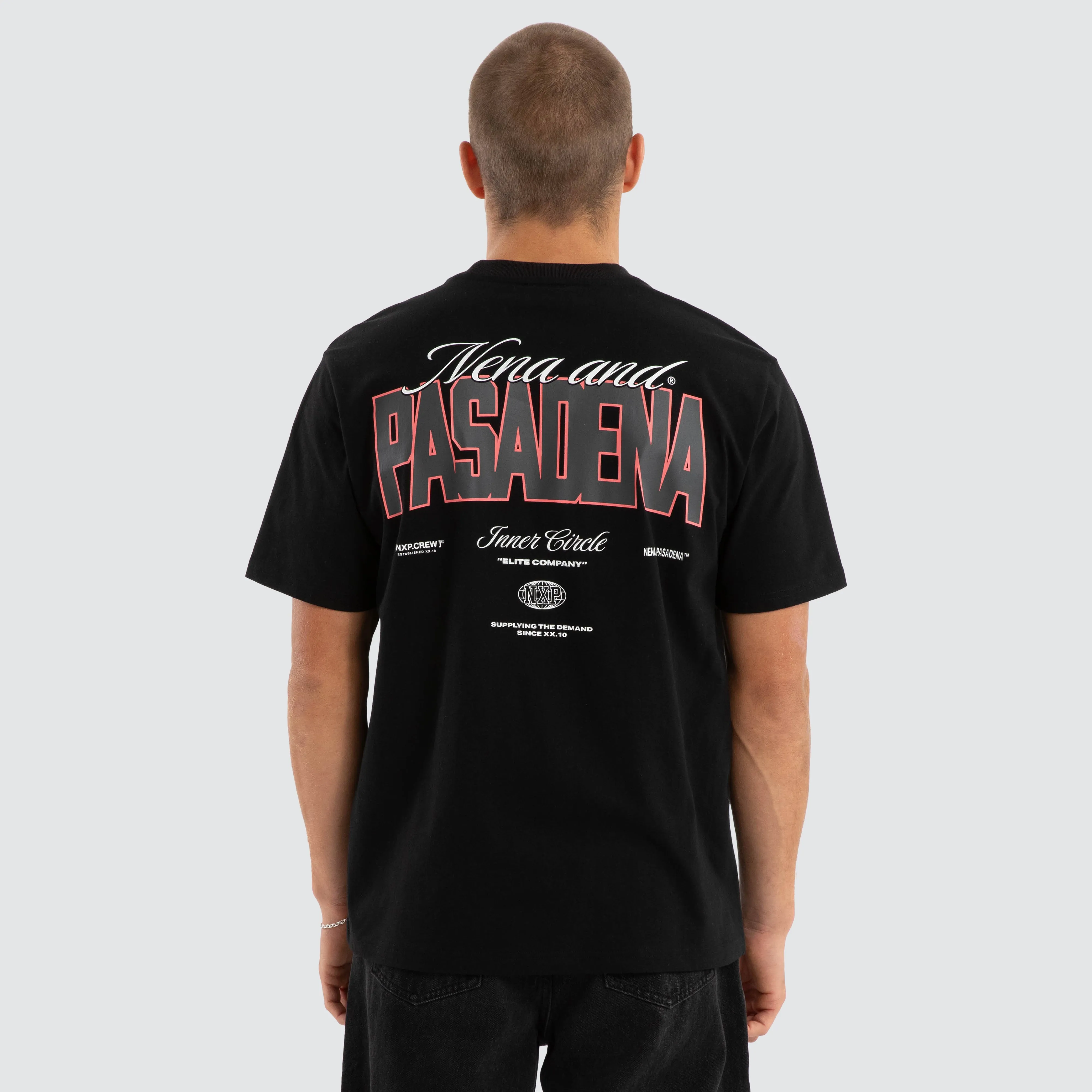 Distance Classic Tee Jet Black sold by Nena and Pasadena