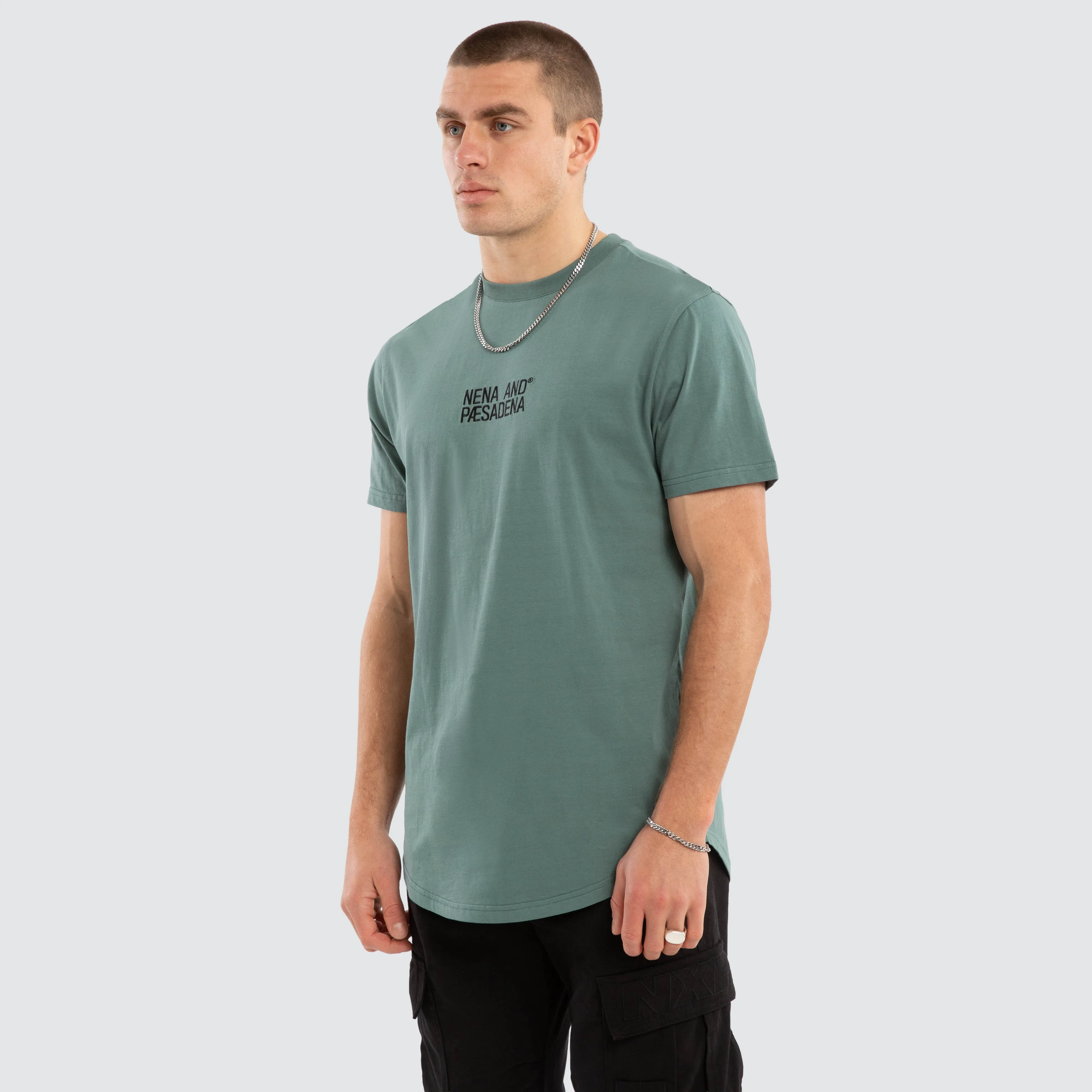 Journey Dual Curved Tee Silver Pine sold by Nena and Pasadena product image thumbnail 2