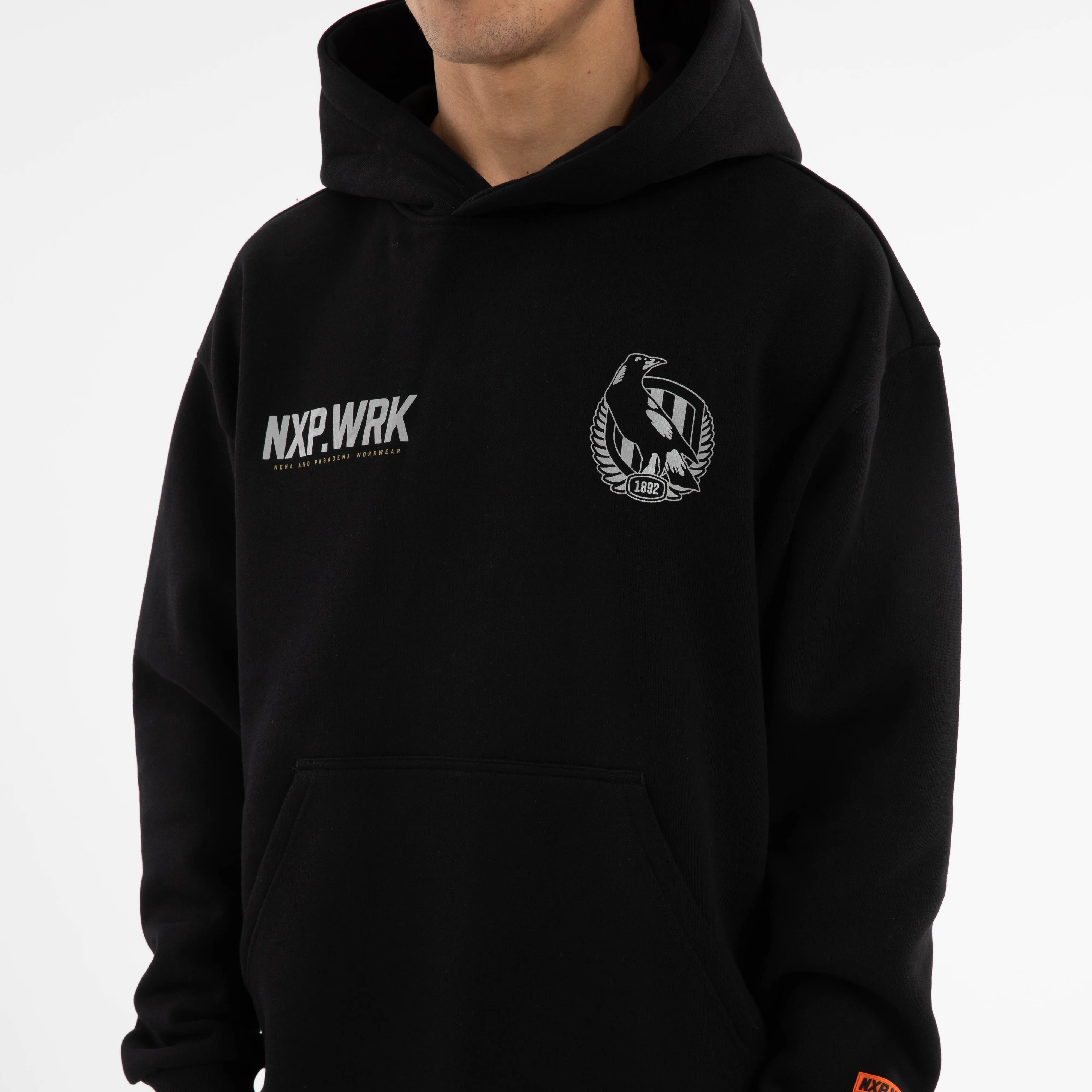 Collingwood Magpies Subject Hoodie Jet Black sold by Nena and Pasadena product image thumbnail 4