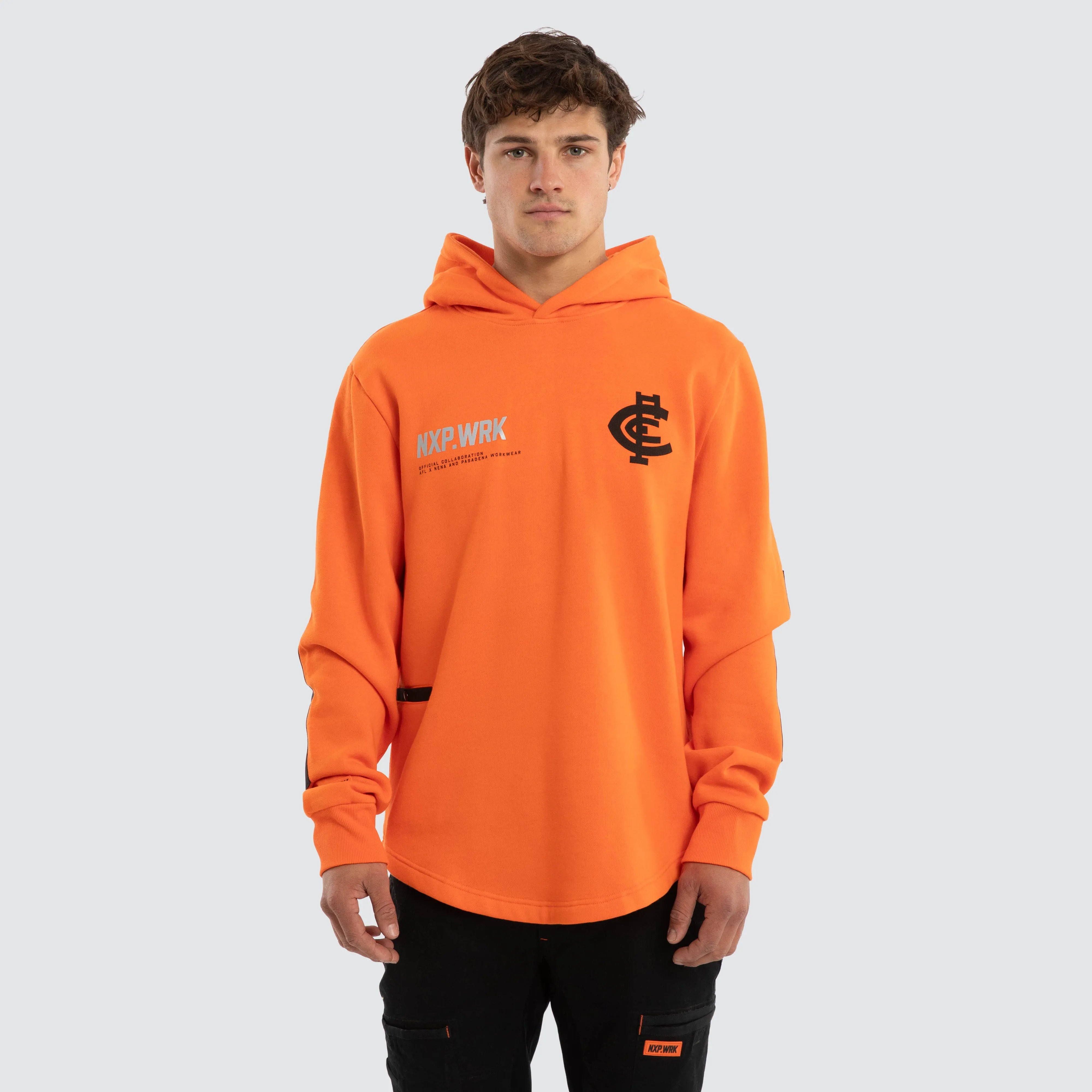 Carlton Blues Admission Hoodie Orange sold by Nena and Pasadena