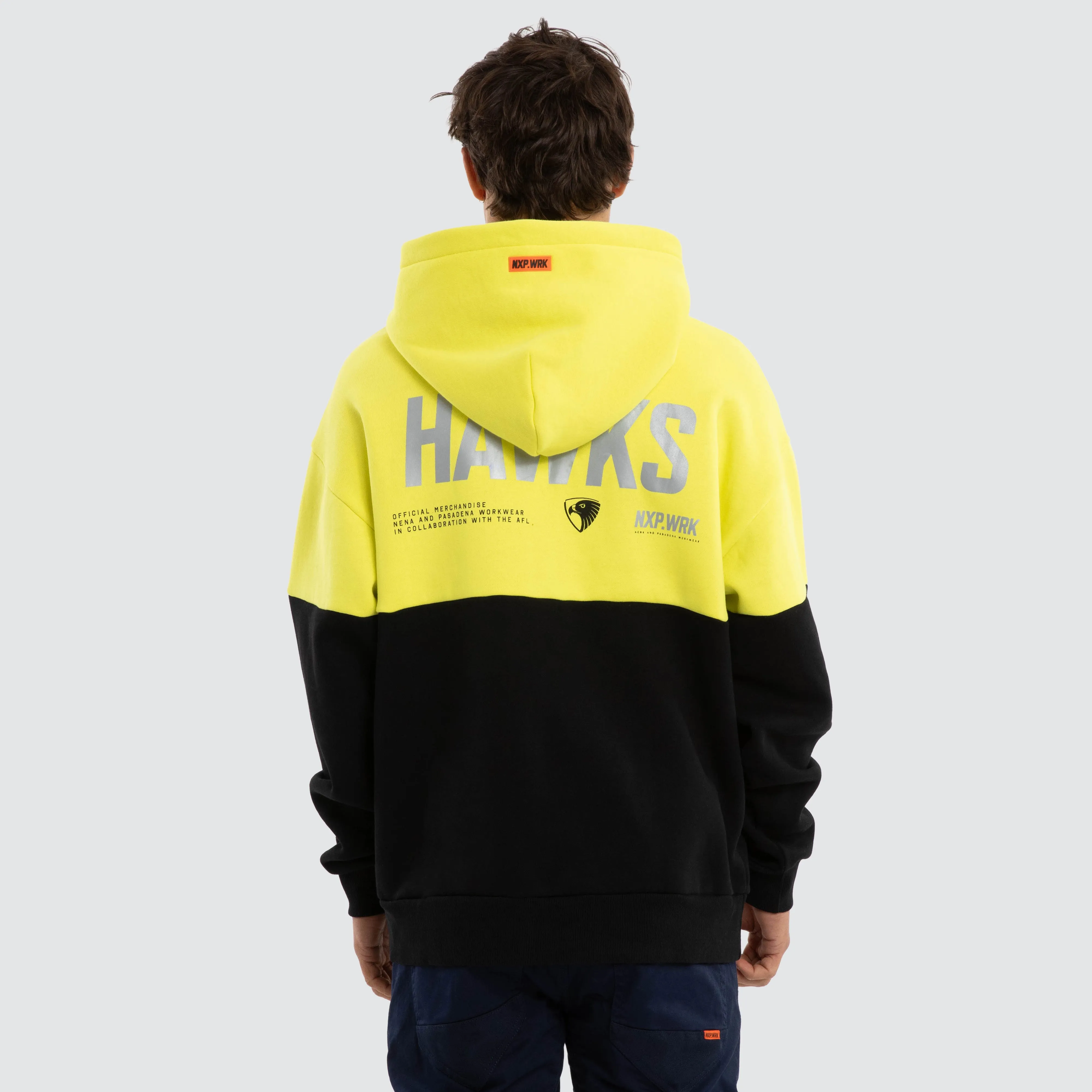 Hawthorn Hawks Block Hoodie Yellow Black sold by Nena and Pasadena product image thumbnail 2