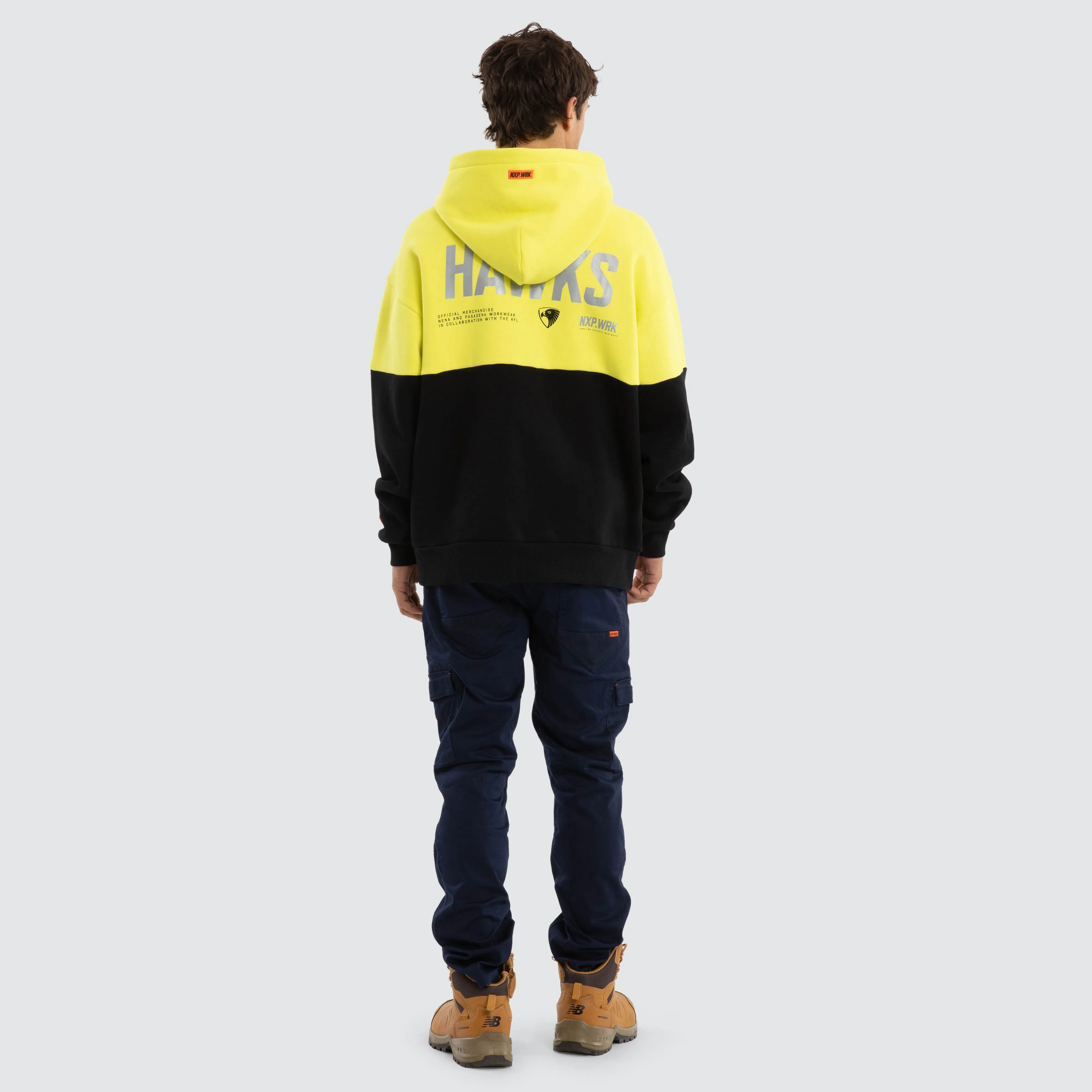Hawthorn Hawks Block Hoodie Yellow Black sold by Nena and Pasadena product image thumbnail 5