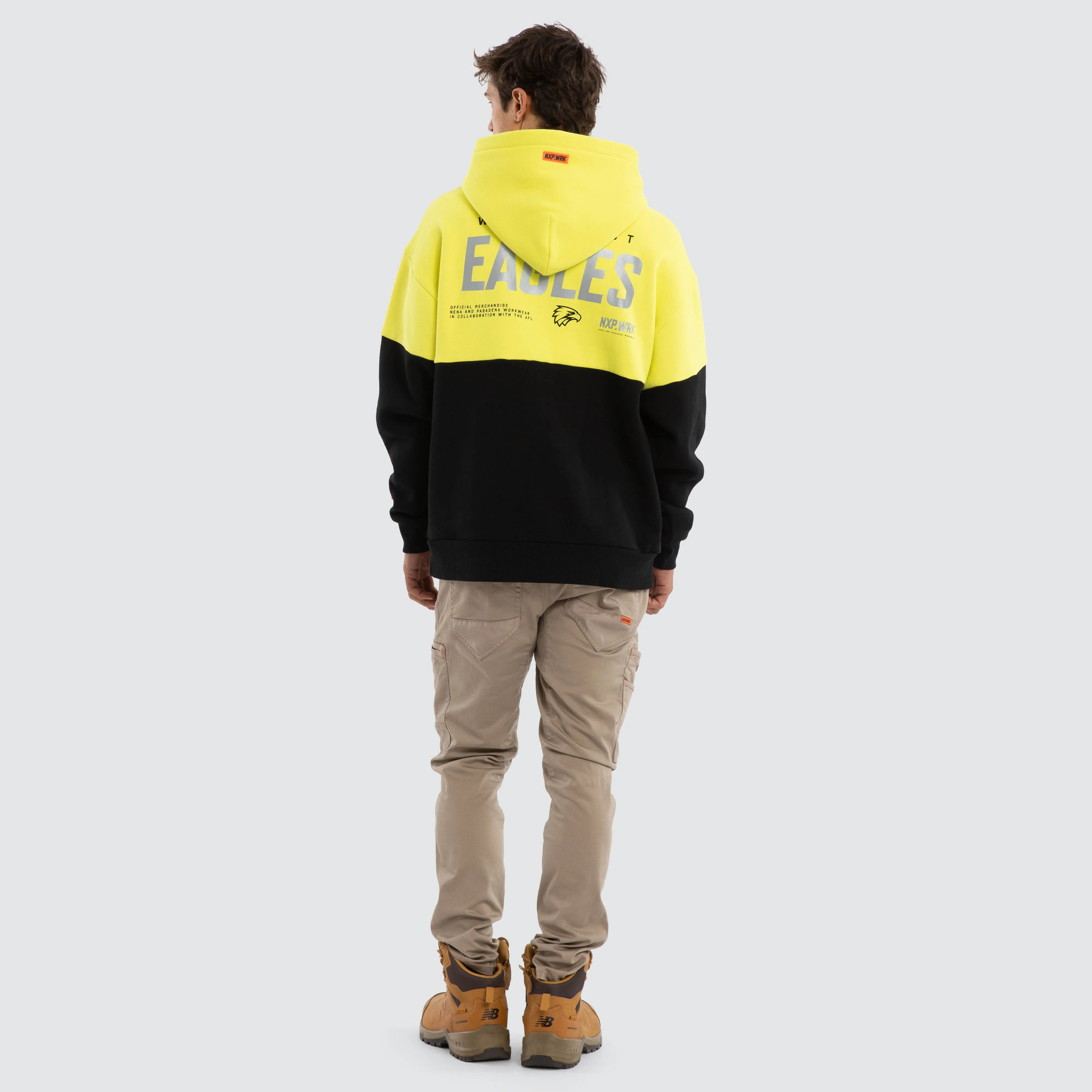 West Coast Eagles Block Hoodie Yellow Black sold by Nena and Pasadena product image thumbnail 5