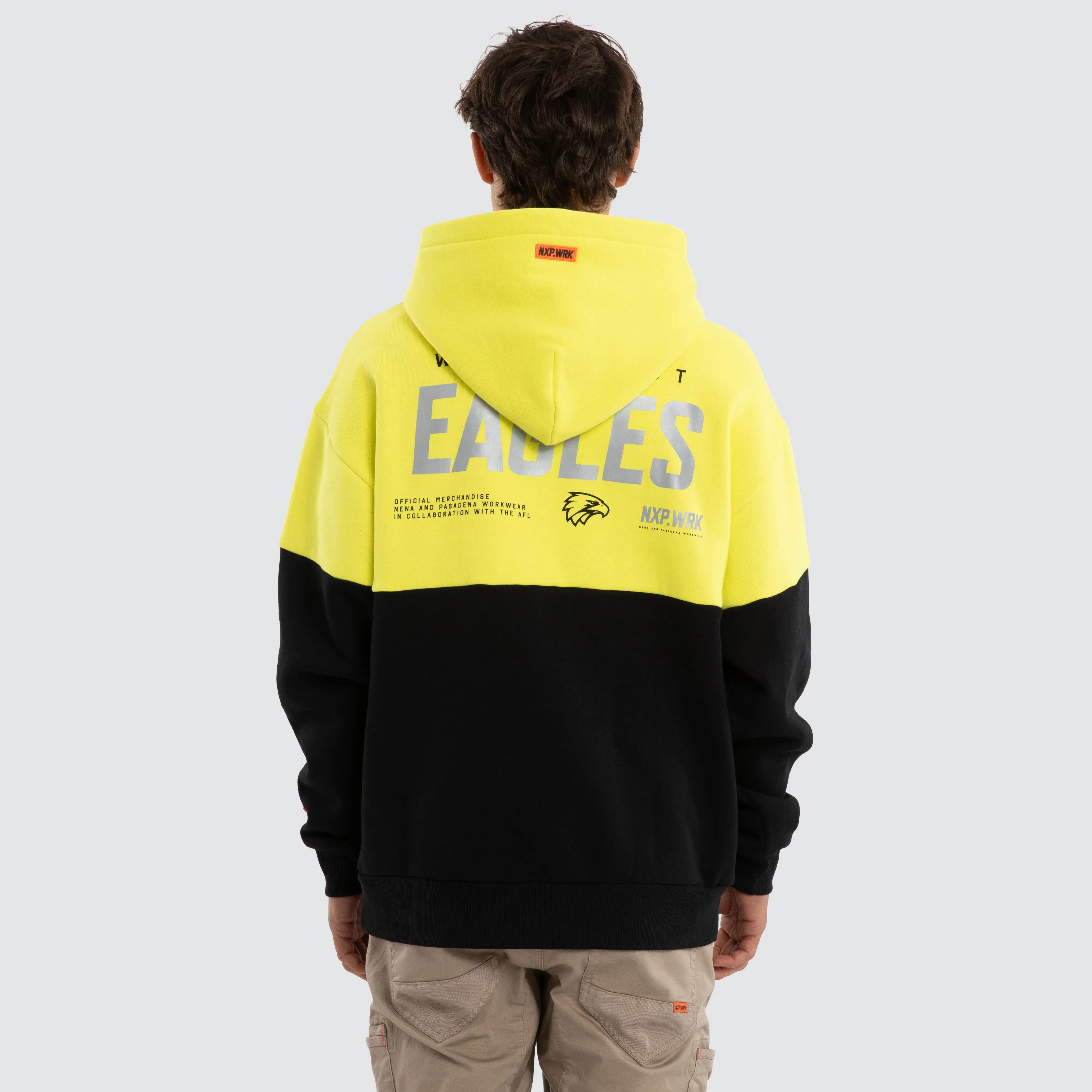 West Coast Eagles Block Hoodie Yellow Black sold by Nena and Pasadena product image thumbnail 2