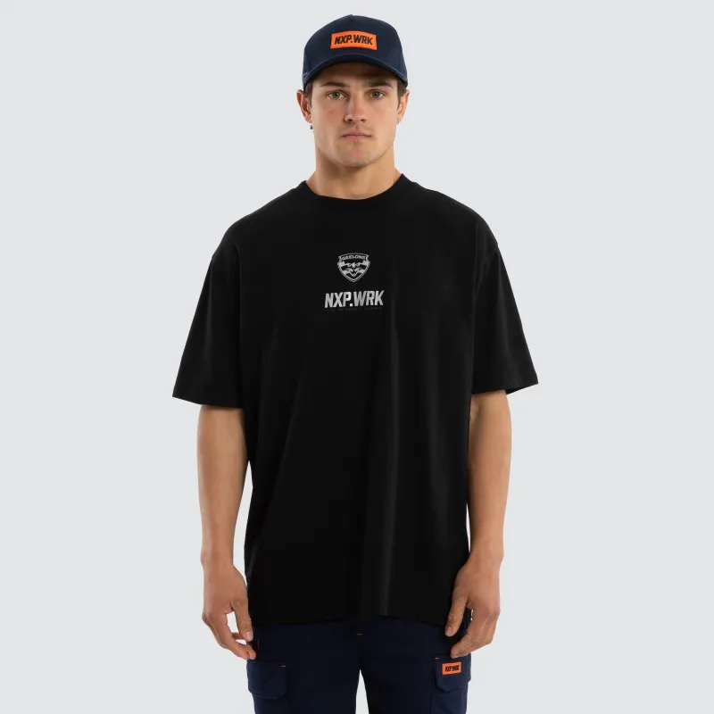 Geelong Cats Union Tee Jet Black sold by Nena and Pasadena