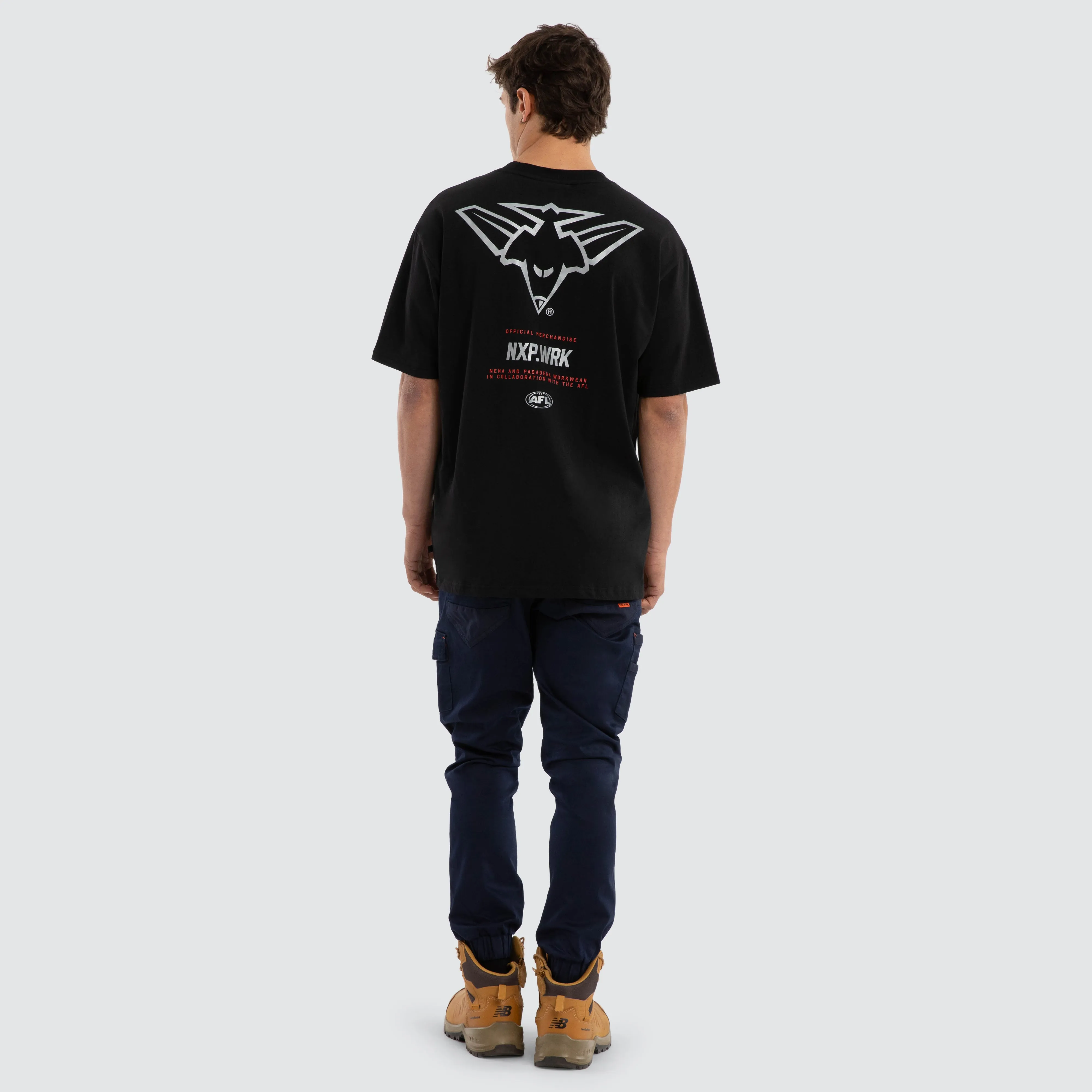 Essendon Bombers Union Tee Jet Black sold by Nena and Pasadena product image thumbnail 5