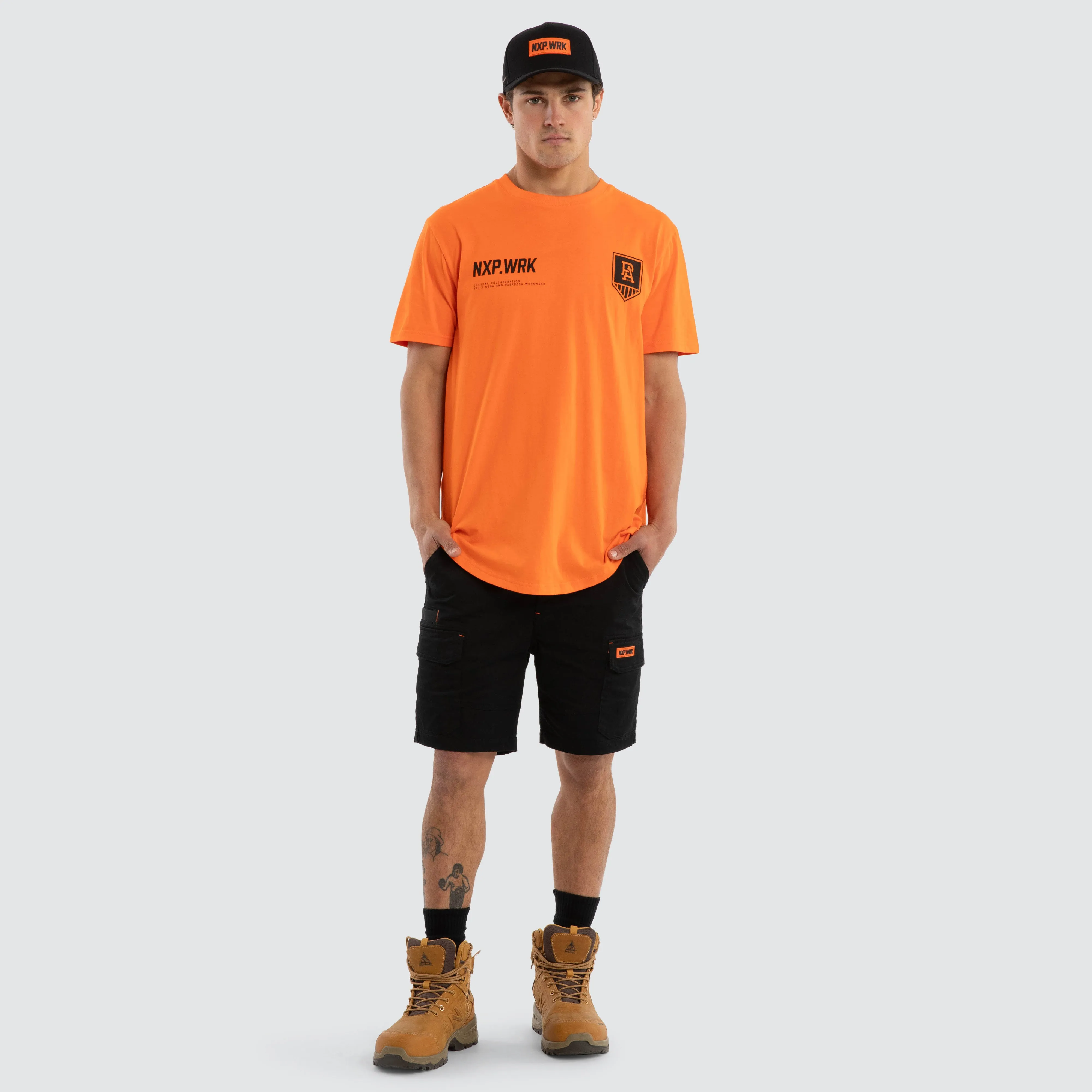 Port Adelaide Power Ethic Tee Work Orange sold by Nena and Pasadena product image thumbnail 3