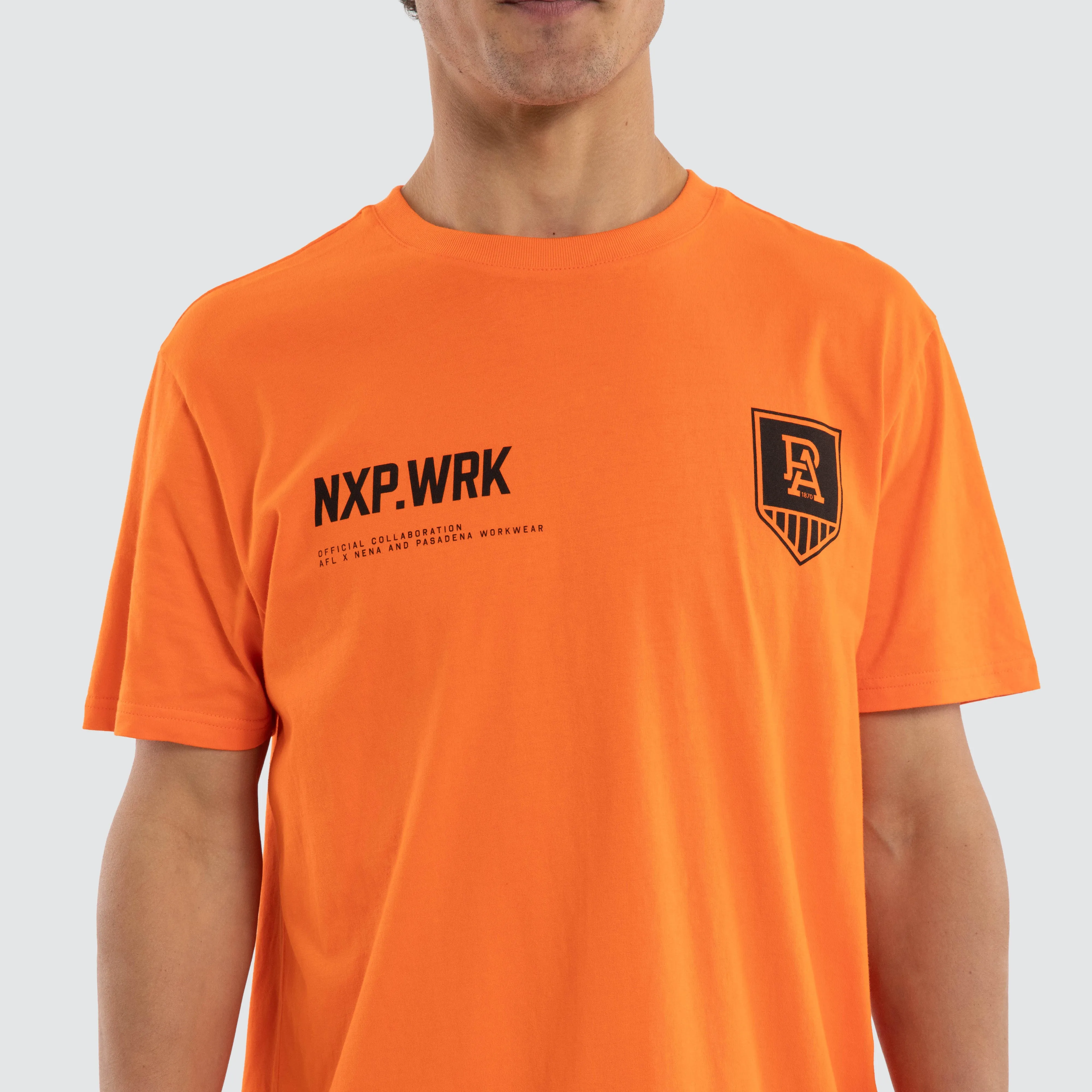 Port Adelaide Power Ethic Tee Work Orange sold by Nena and Pasadena product image thumbnail 4