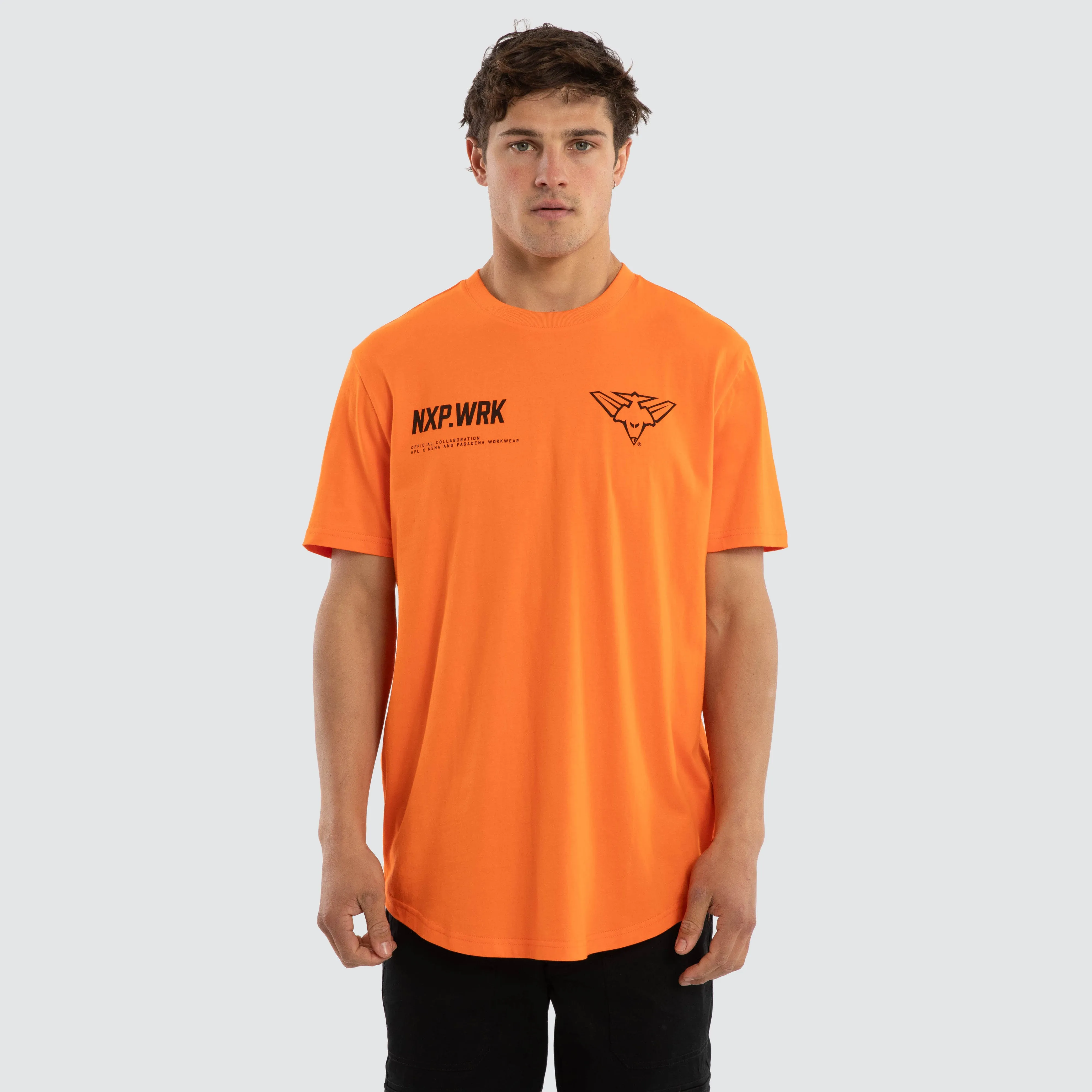 Essendon Bombers Ethic Tee Work Orange sold by Nena and Pasadena