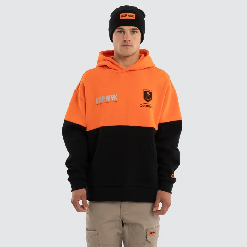 Fremantle Dockers Block Hoodie Orange Black sold by Nena and Pasadena