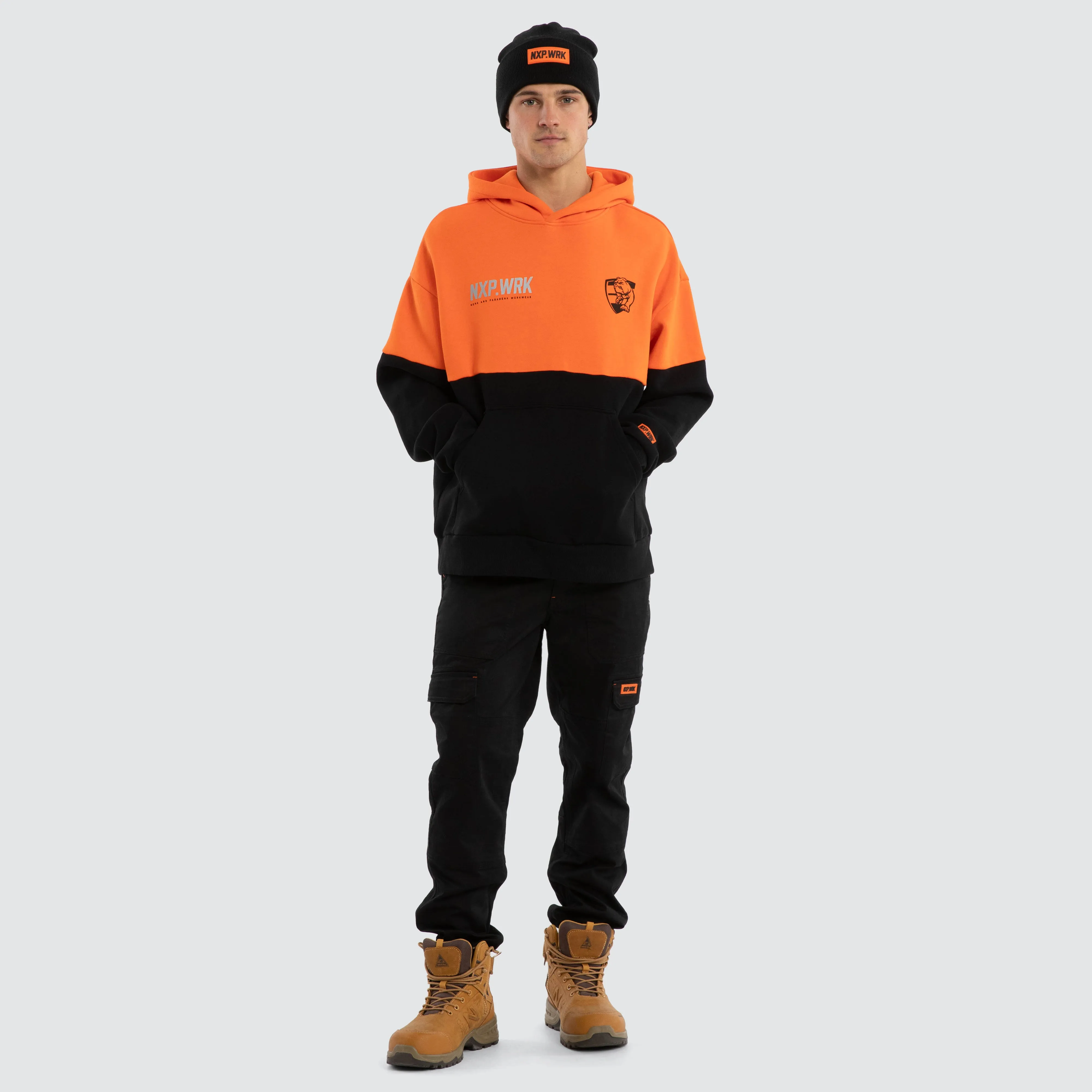 Western Bulldogs Block Hoodie Orange Black sold by Nena and Pasadena product image thumbnail 3