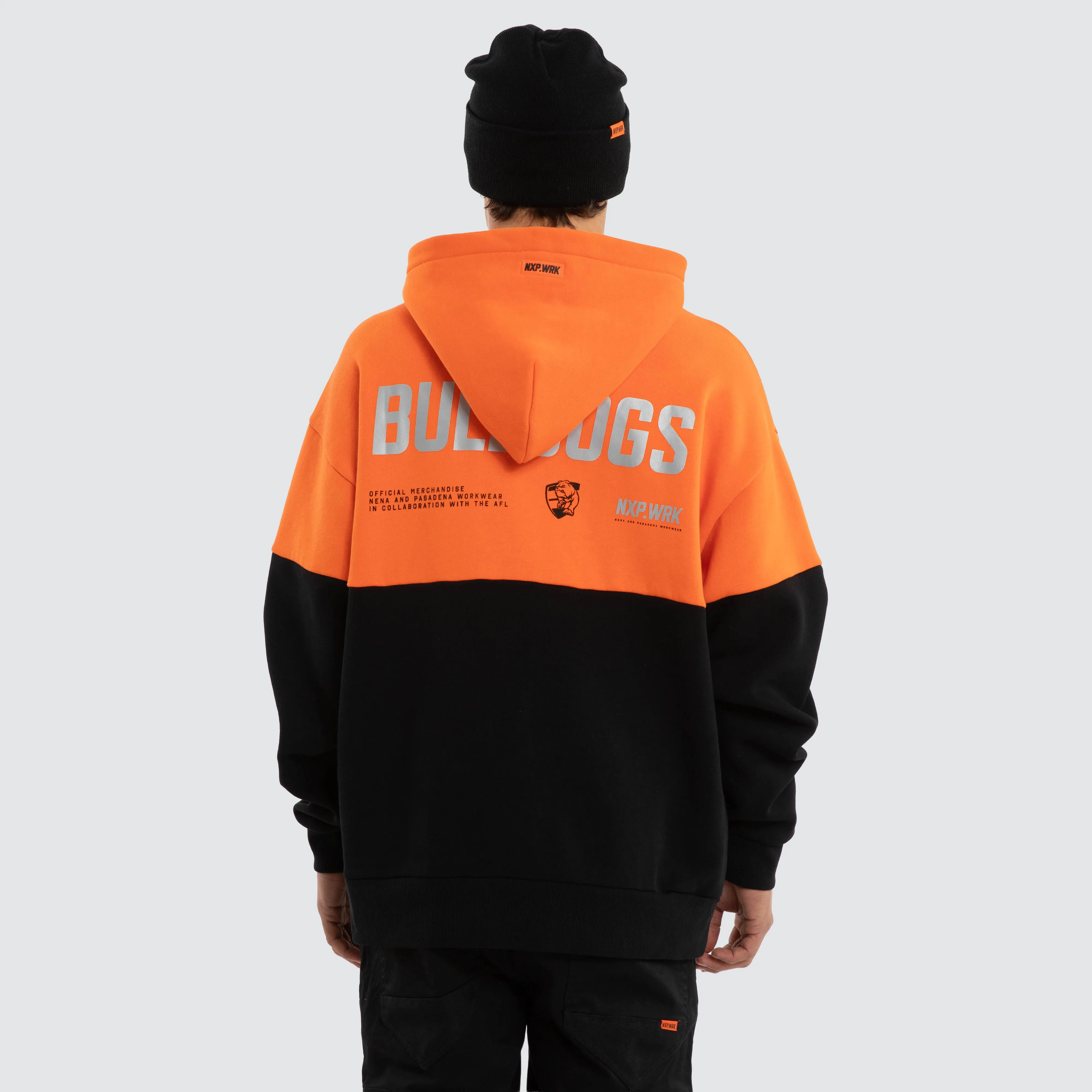 Western Bulldogs Block Hoodie Orange Black sold by Nena and Pasadena product image thumbnail 2