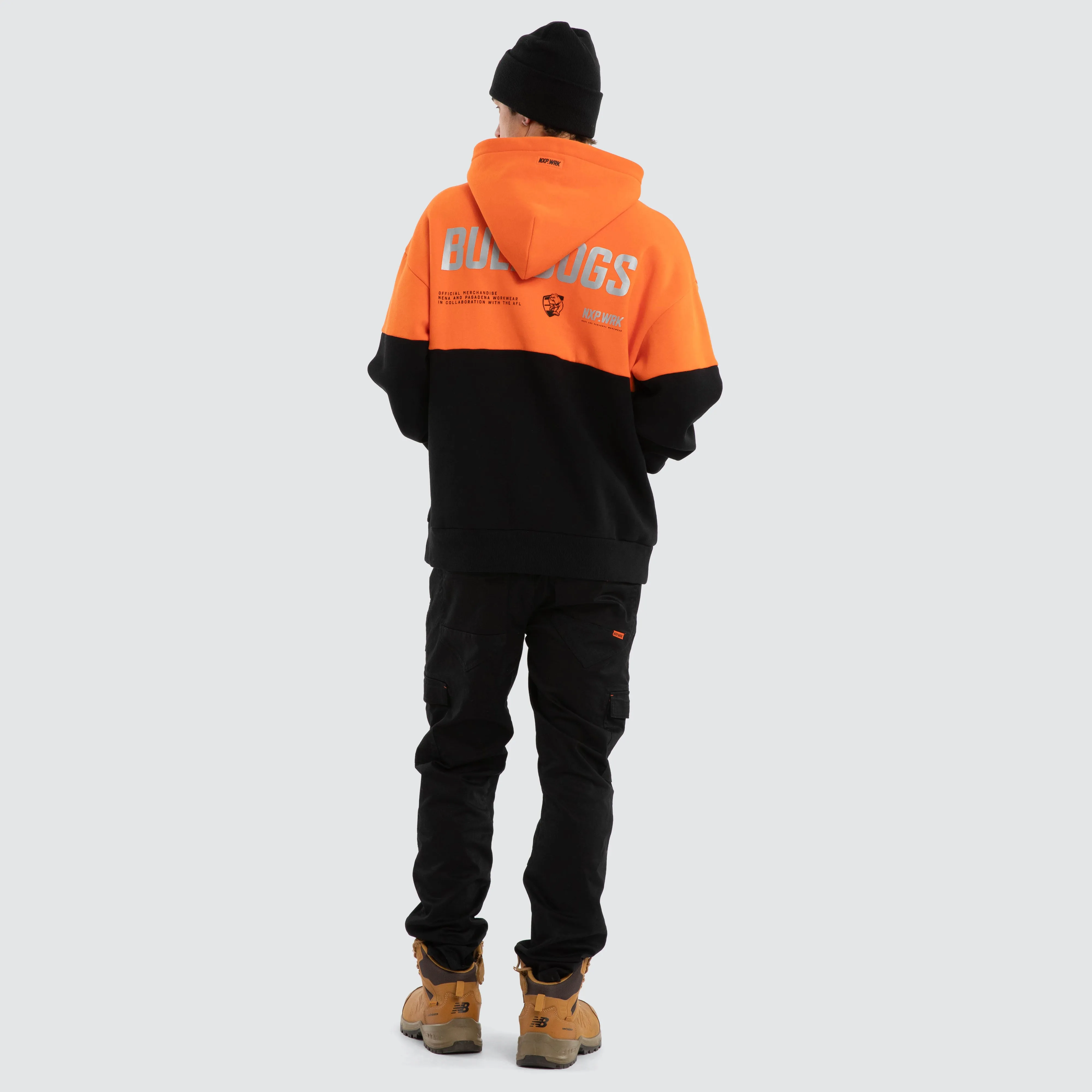 Western Bulldogs Block Hoodie Orange Black sold by Nena and Pasadena product image thumbnail 5